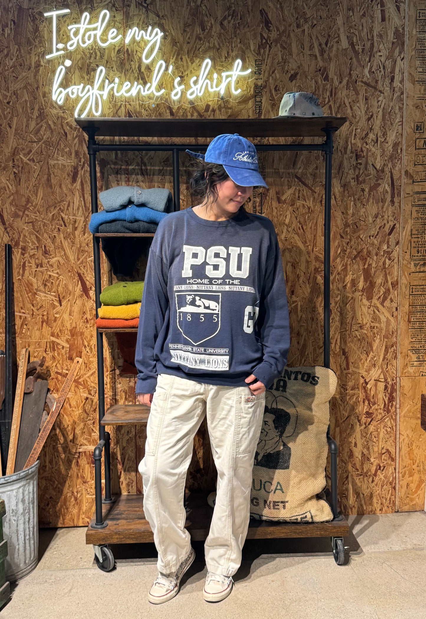 Vintage Penn State Sweatshirt -L-Customize Your Embroidery Wording