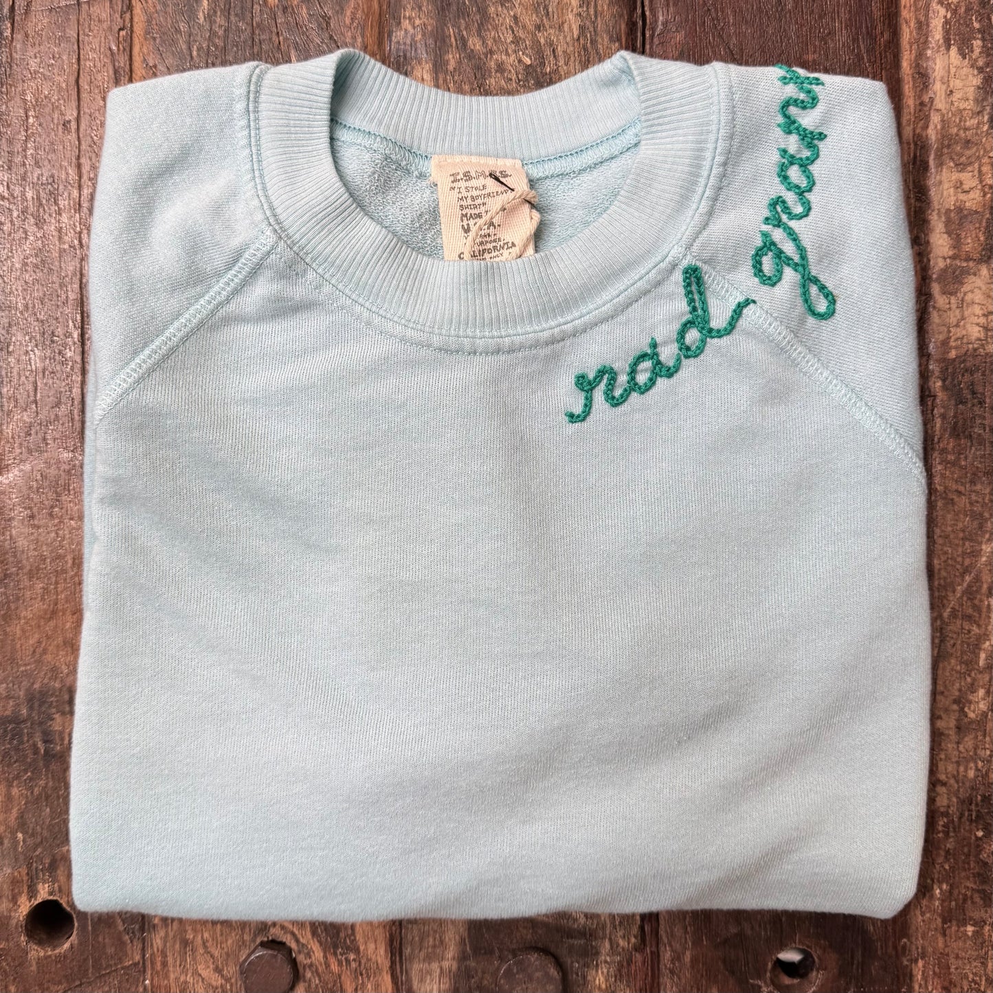 PASTEL SHORTY SWEATS WITH PERSONALIZED HAND EMBROIDERY(4 Colors)
