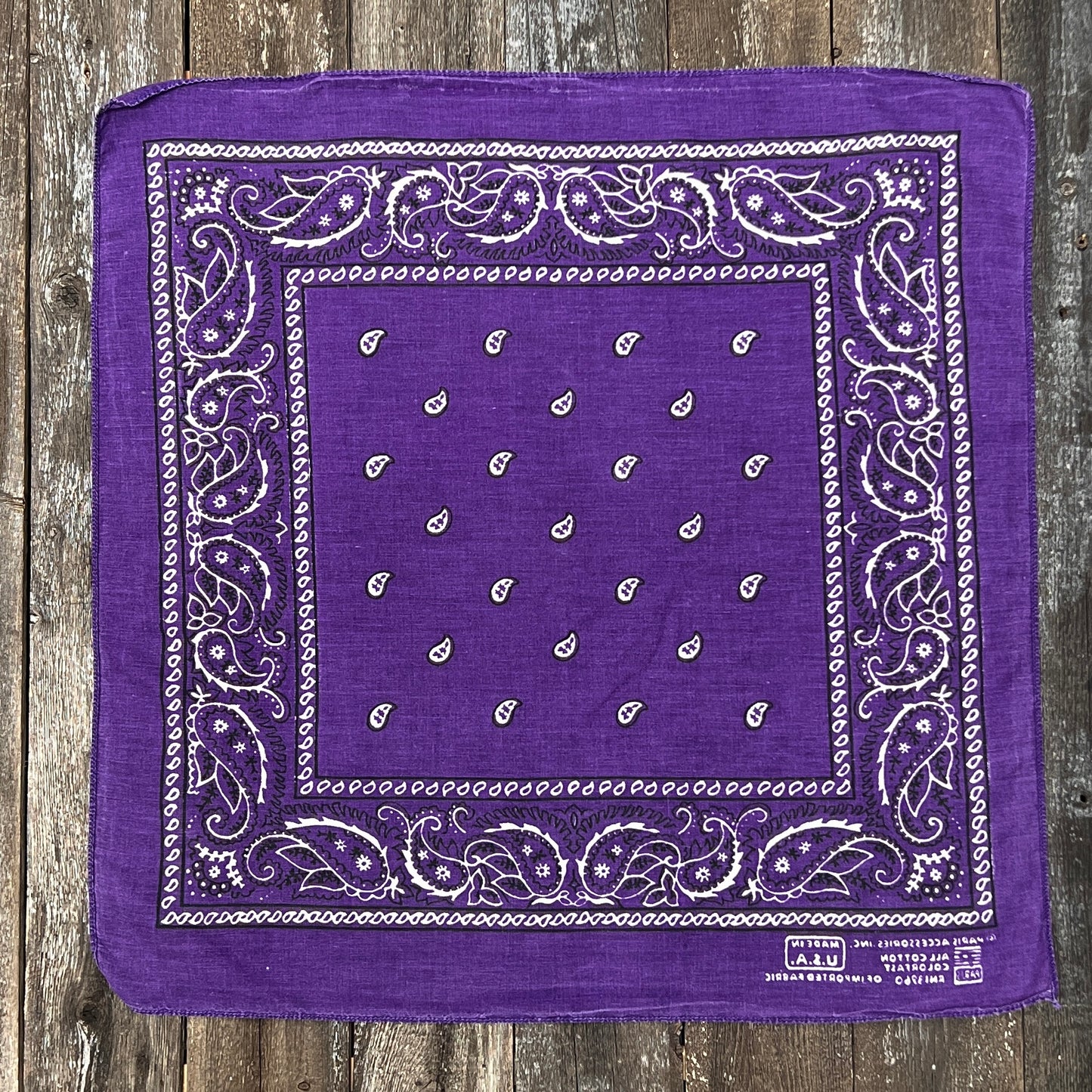 Vintage Bandana with Custom Hand Embroidery