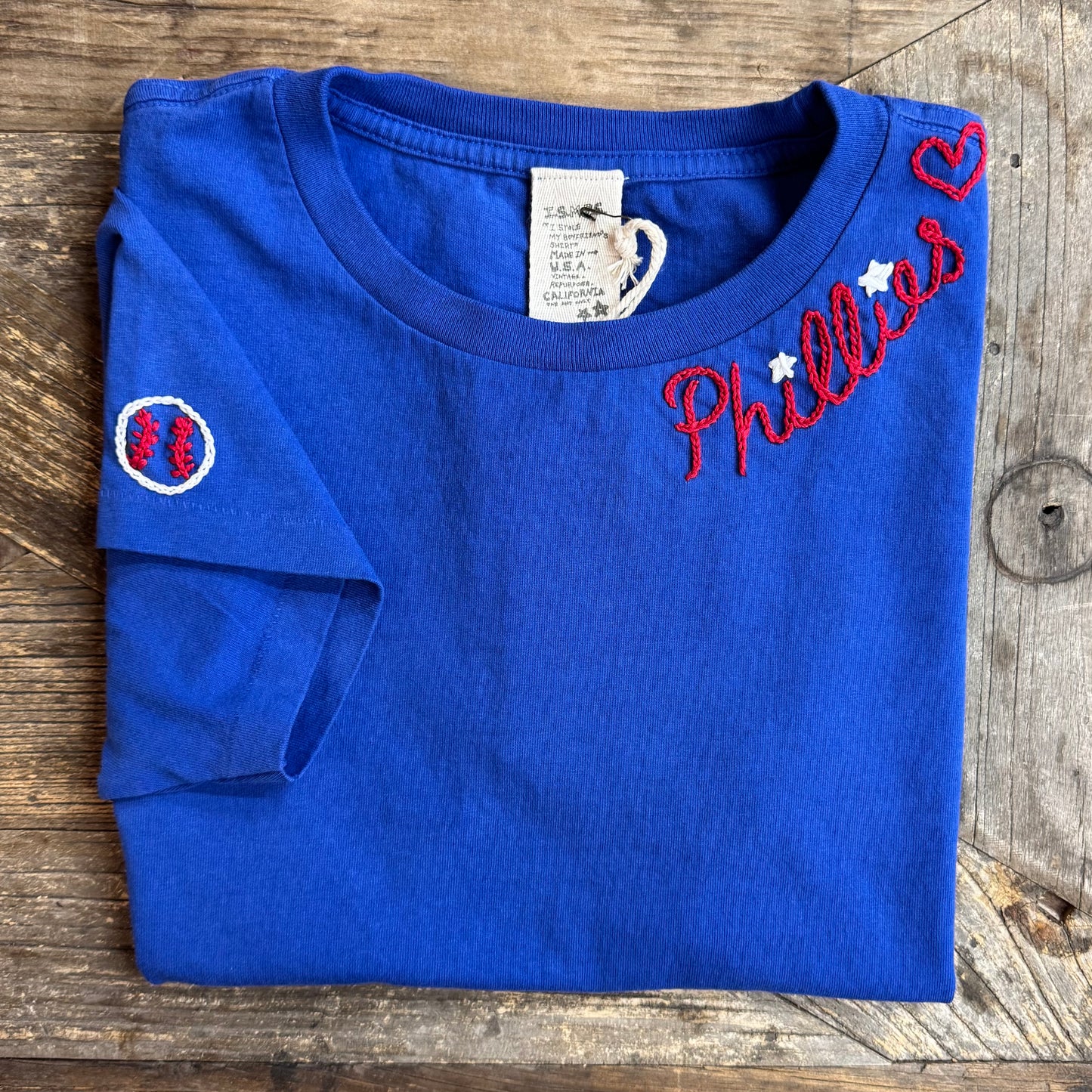 S/S TEE SPORTS LOGO WITH PERSONALIZED HAND EMBROIDERY