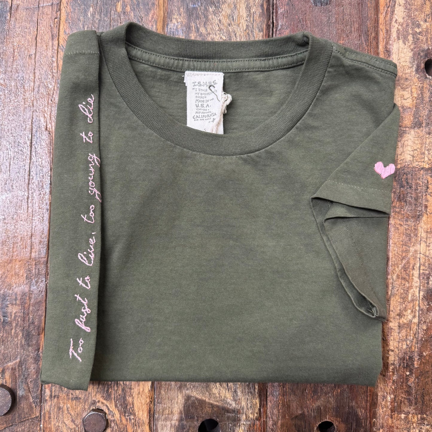 Greatest of all ❤️ TEE WITH PERSONALIZED HAND EMBROIDERY
