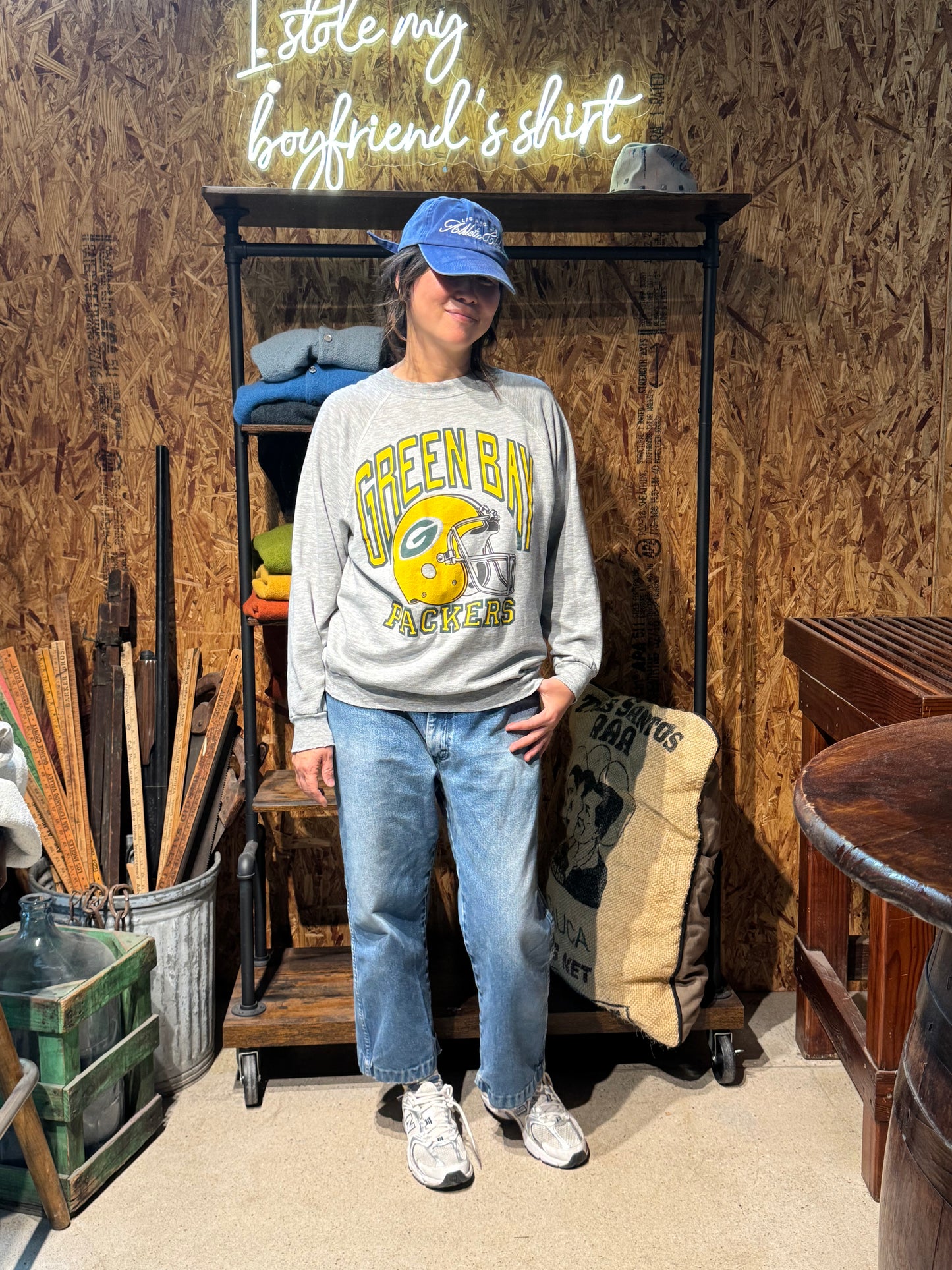 Vintage Green Bay Packers Sweatshirt -M/L-Customize Your Embroidery Wording