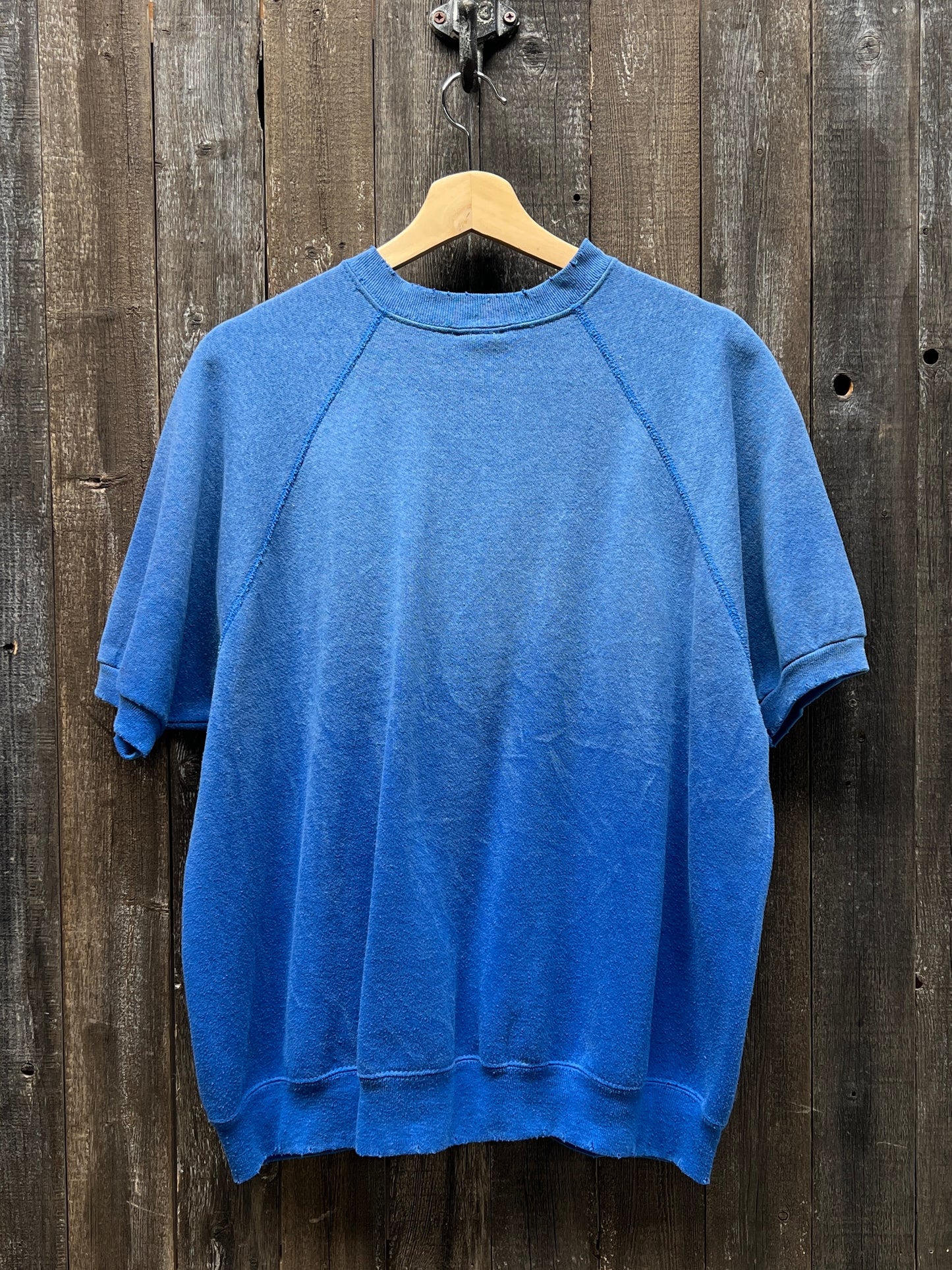 BLUE VINTAGE SHORTY SWEATS WITH CUSTOM HAND EMBROIDERY-XL