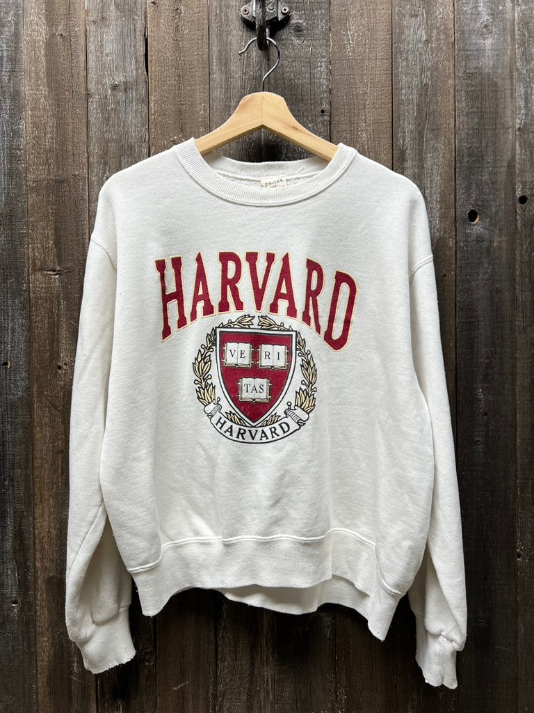 Vintage Harvard Sweatshirt -L-Customize Your Embroidery Wording