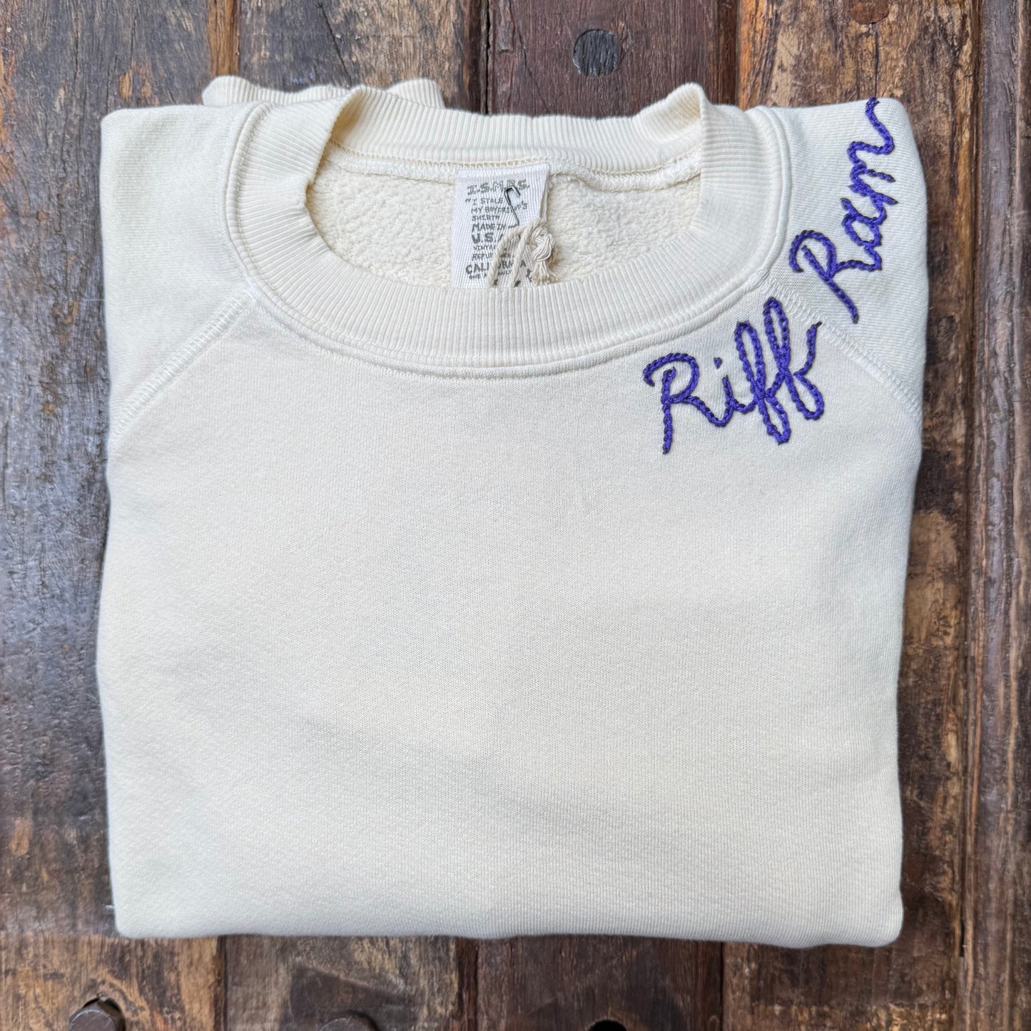 RAINBOW BLOOM SWEATSHIRT WITH CUSTOM HAND EMBROIDERY(6 Colors)
