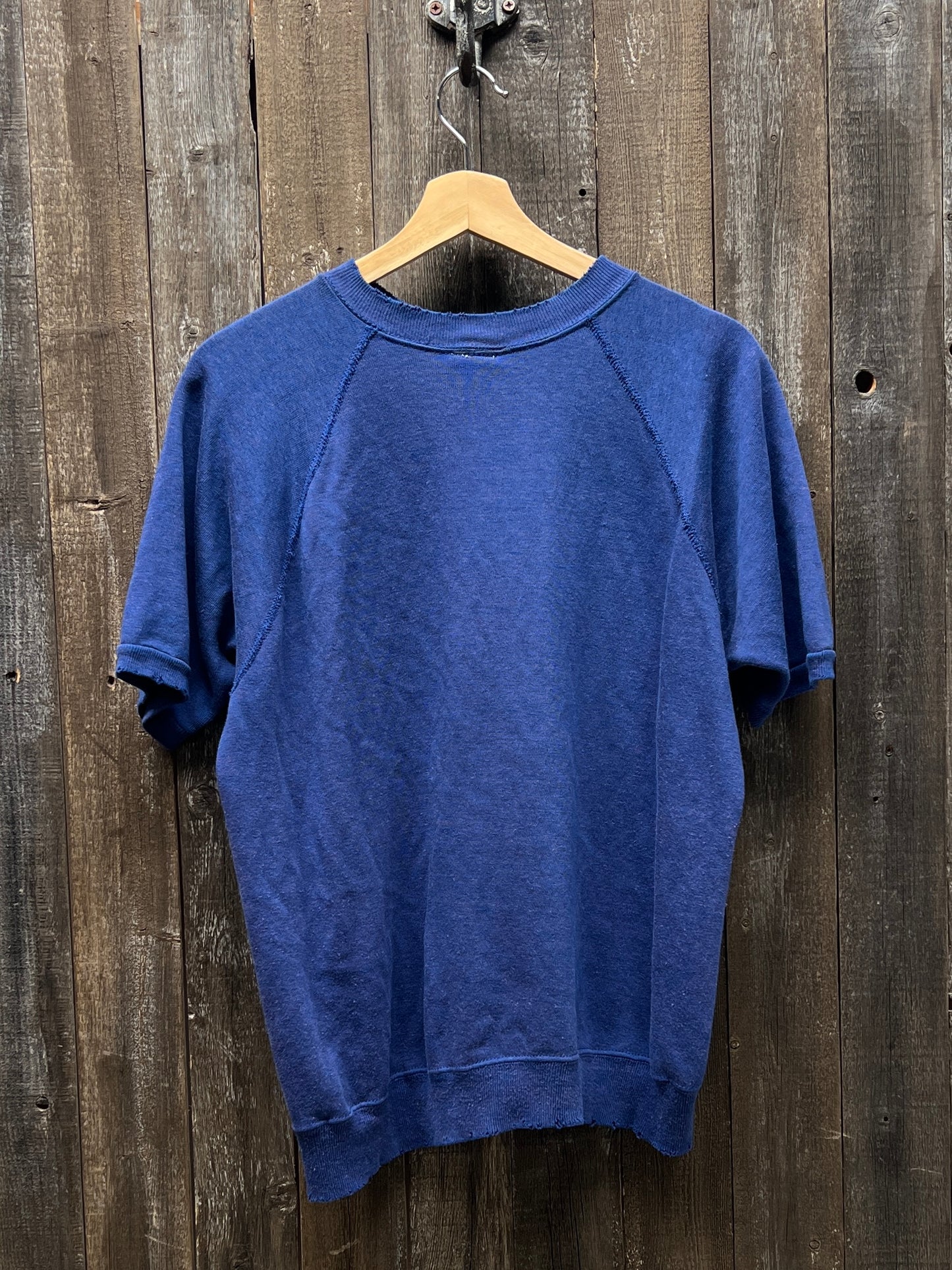 NAVY VINTAGE SHORTY SWEATS WITH CUSTOM HAND EMBROIDERY-M/L