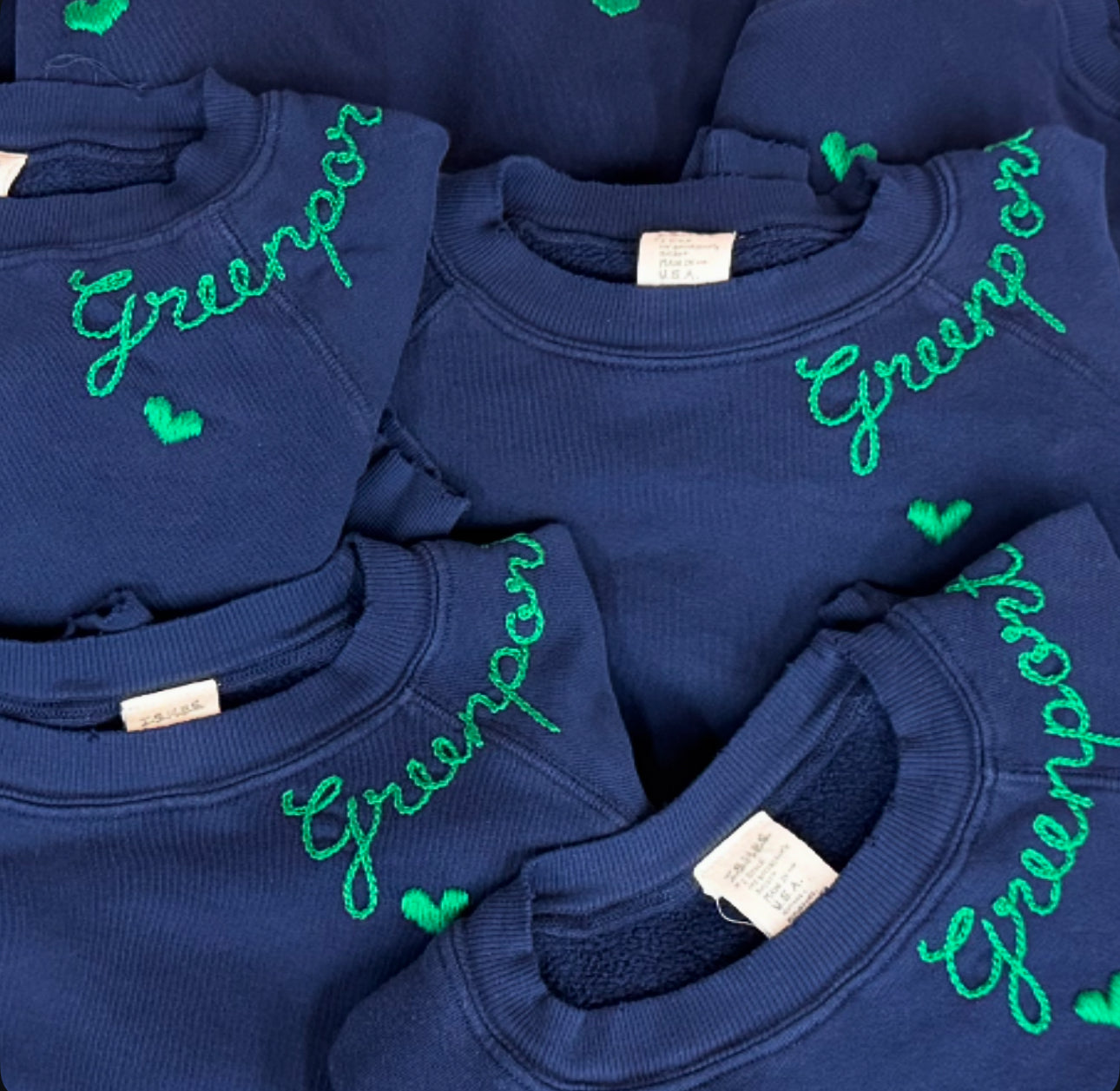 All My Heart Sweatshirt WITH PERSONALIZED HAND EMBROIDERY(14 Colors)