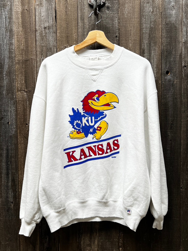 Vintage Rare University Of Kansas Retro top Puma Kansas Jayhawks Sweatshirt XL