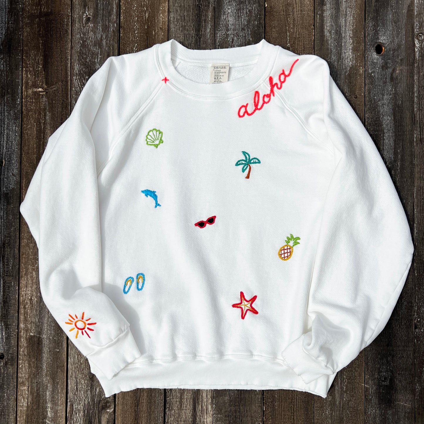 ALLOVER SUMMER LOGO SWEATS -Customize Your Embroidery Wording(12 Colors)