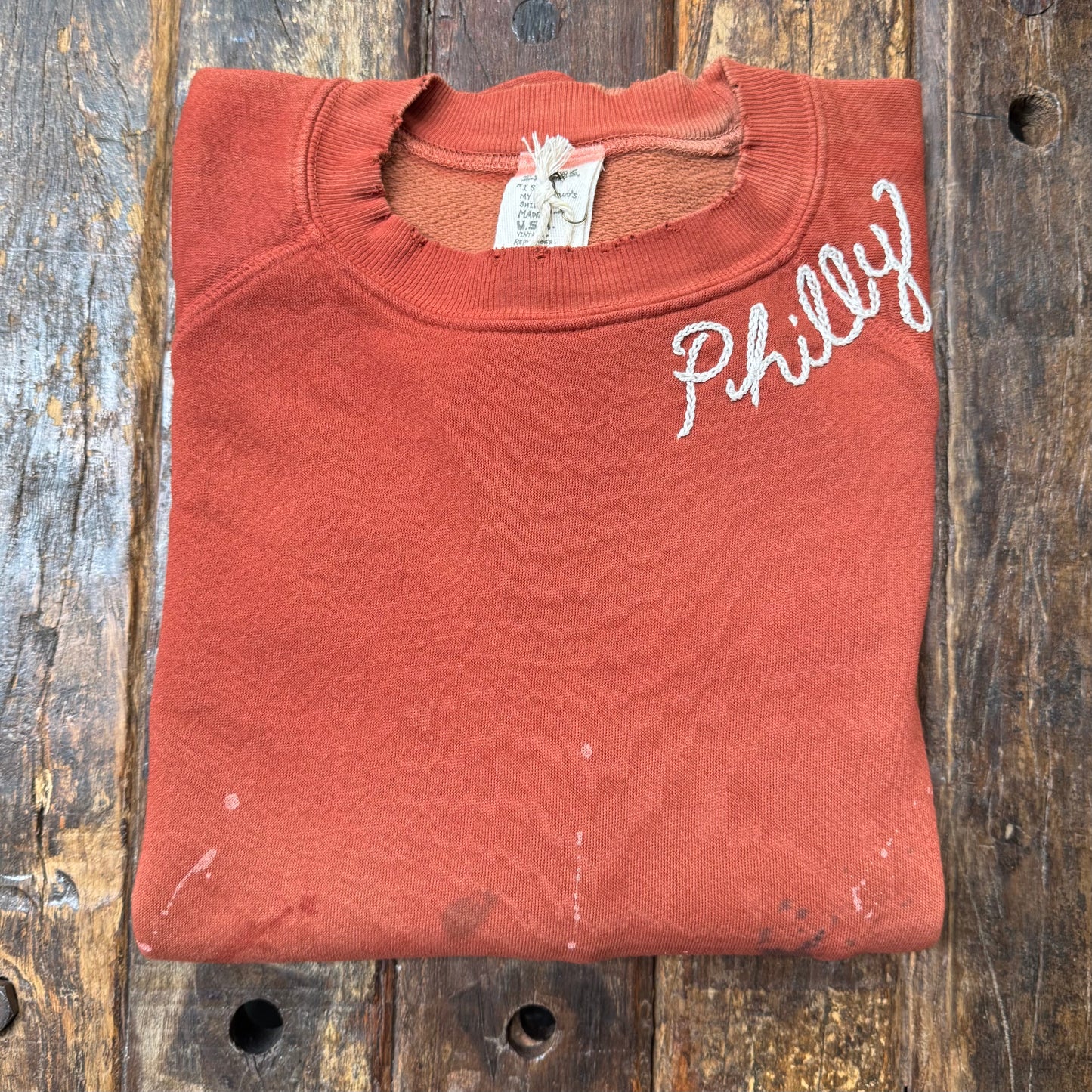 ARTISTS PALETTE DUSTY BLUSH SWEATS WITH CUSTOM HAND EMBROIDERY