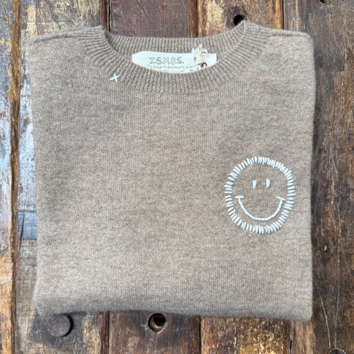 100% Cashmere Sweater - Customize Your Embroidery Wording(12 Colors)