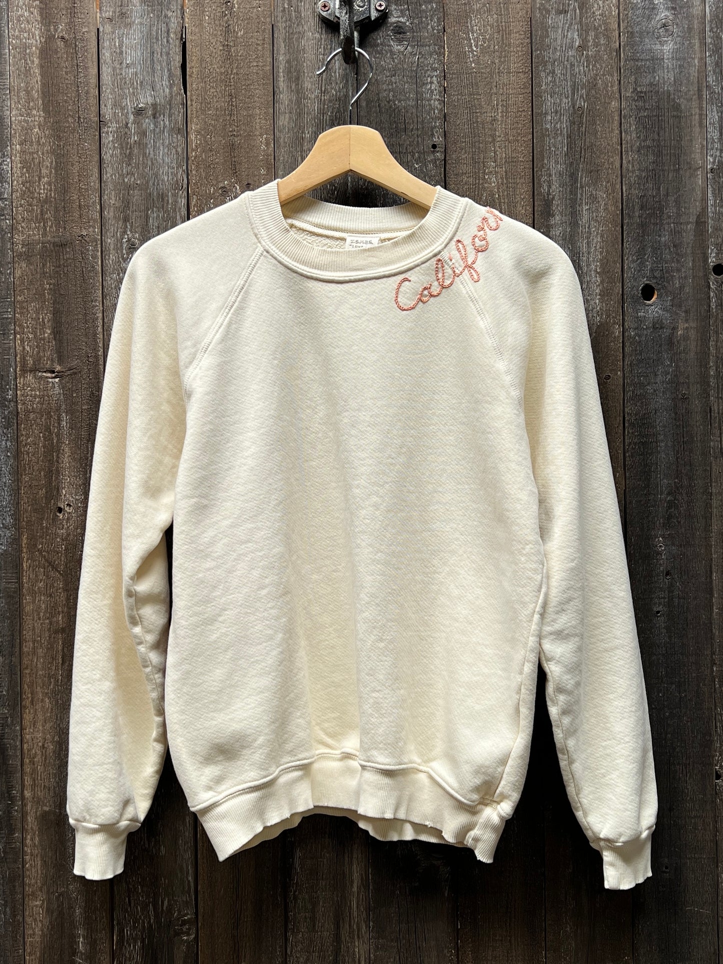 RAINBOW BLOOM SWEATSHIRT WITH CUSTOM HAND EMBROIDERY(6 Colors)