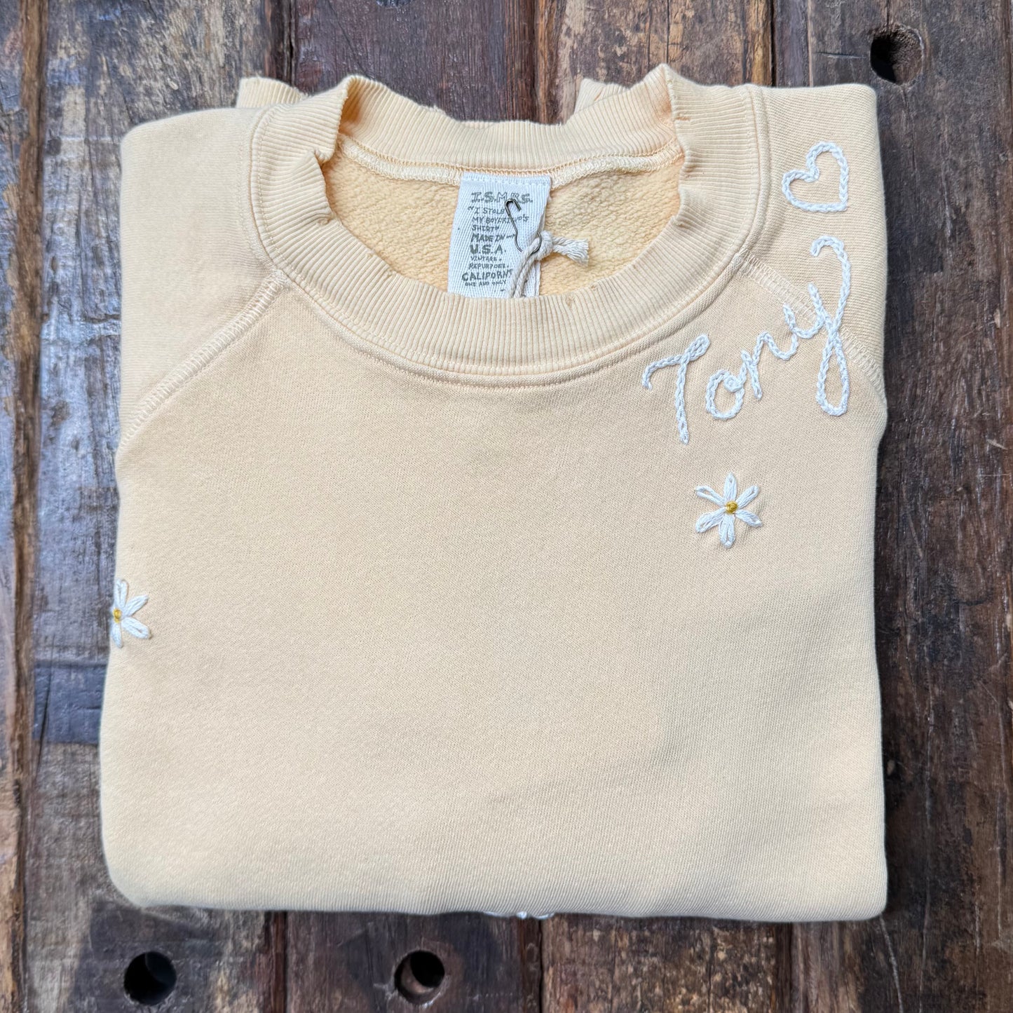 Mini Daisy Sweatshirts WITH CUSTOM HAND EMBROIDERY(17 Colors)