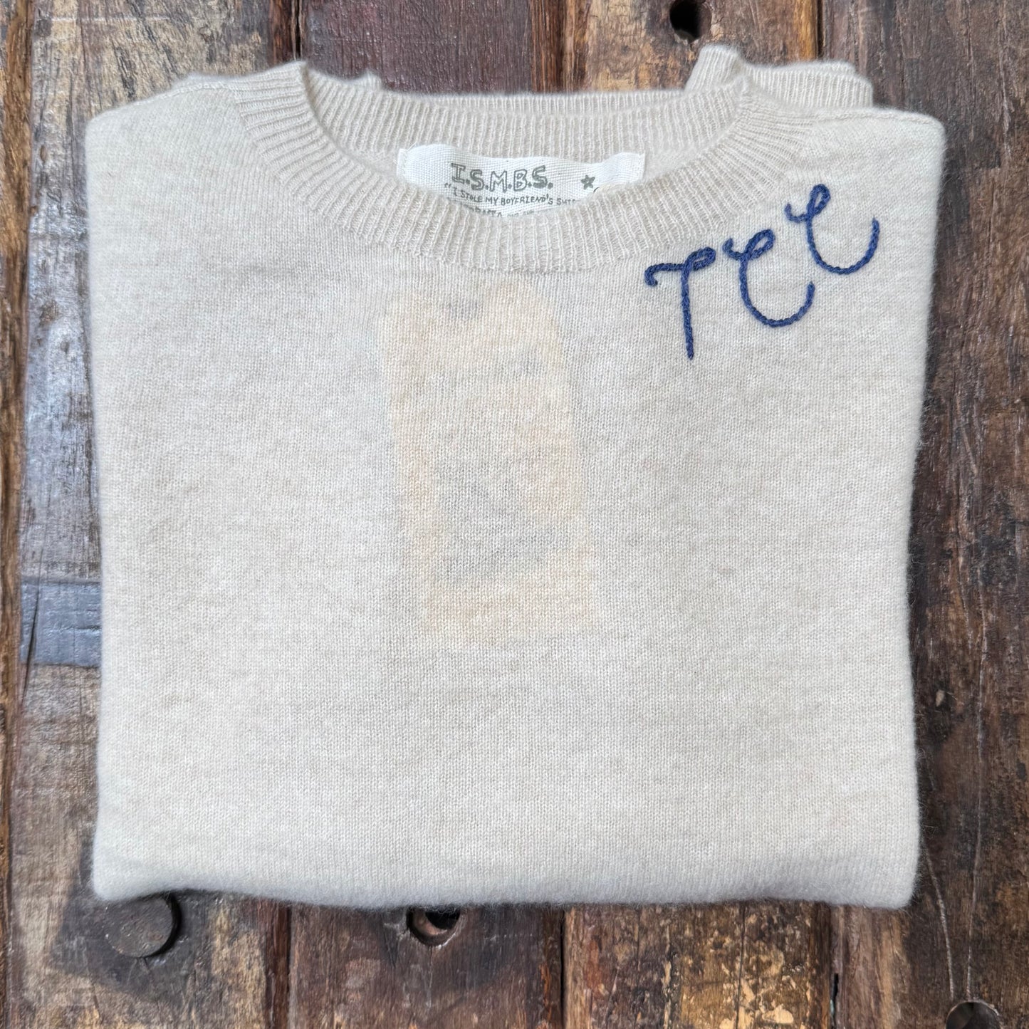 100% Cashmere Sweater - Customize Your Embroidery Wording(12 Colors)