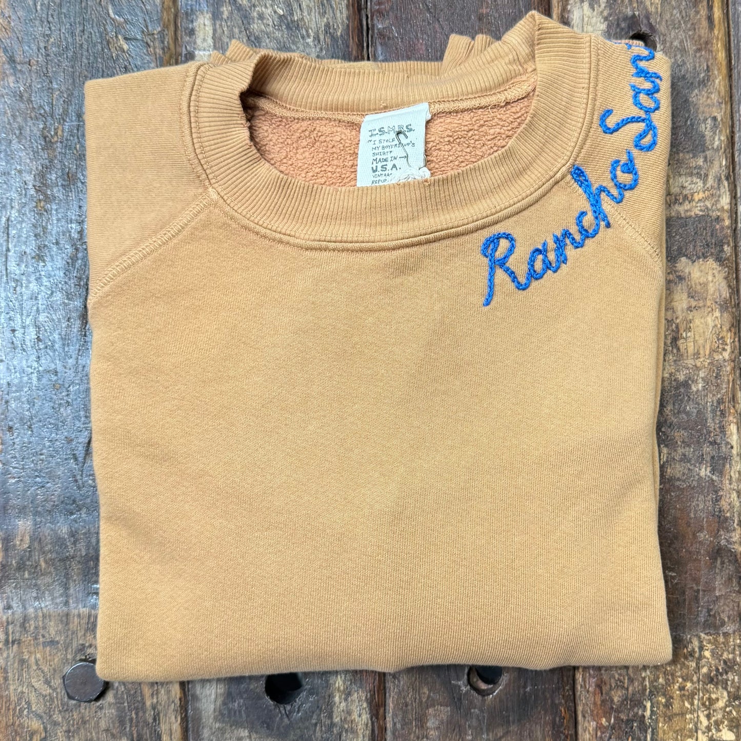 RAINBOW BLOOM SWEATSHIRT WITH CUSTOM HAND EMBROIDERY(6 Colors)
