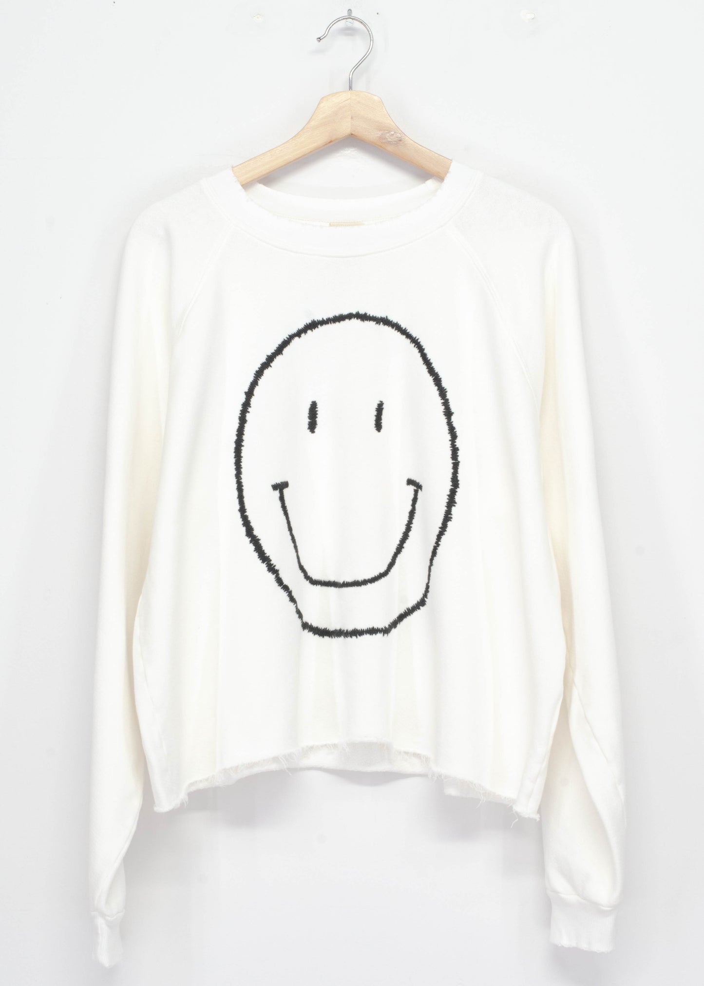 Big Smiley Cropped Sweatshirt-OS(3Colors)