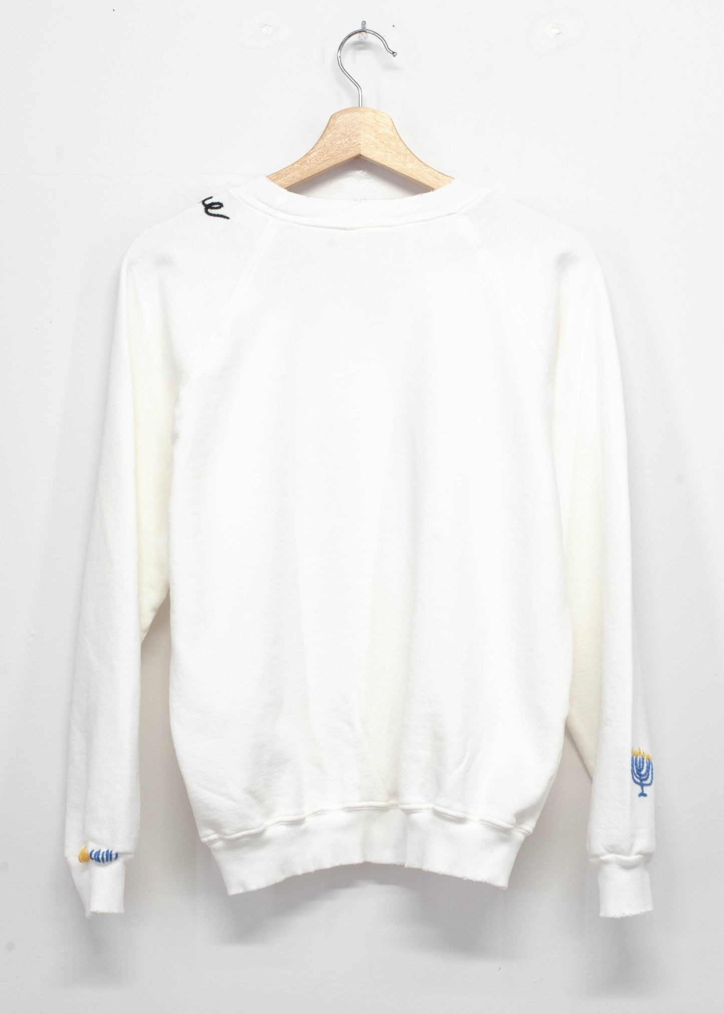Menorah Sweatshirt with Customize Your Embroidery Wording (6 Colors)