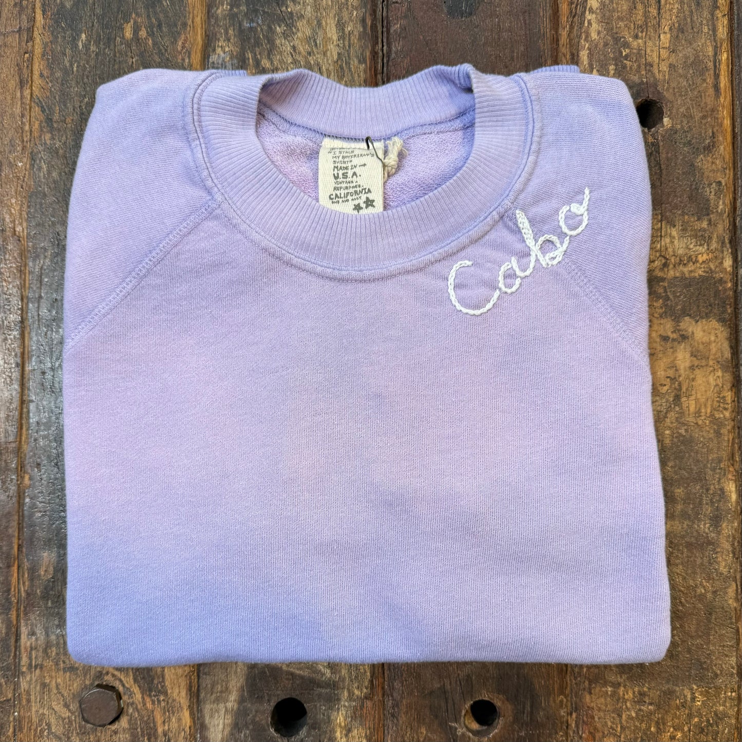 PASTEL SHORTY SWEATS WITH PERSONALIZED HAND EMBROIDERY(4 Colors)
