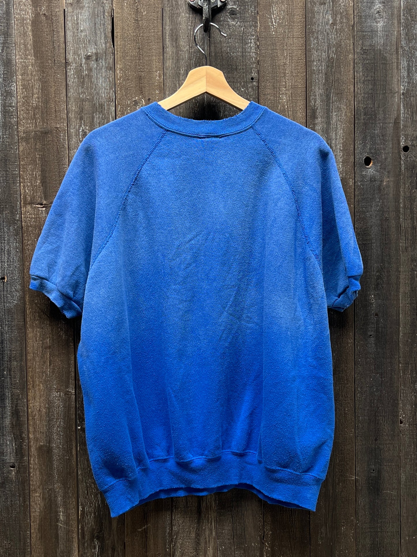 BLUE VINTAGE SHORTY SWEATS WITH CUSTOM HAND EMBROIDERY-XL