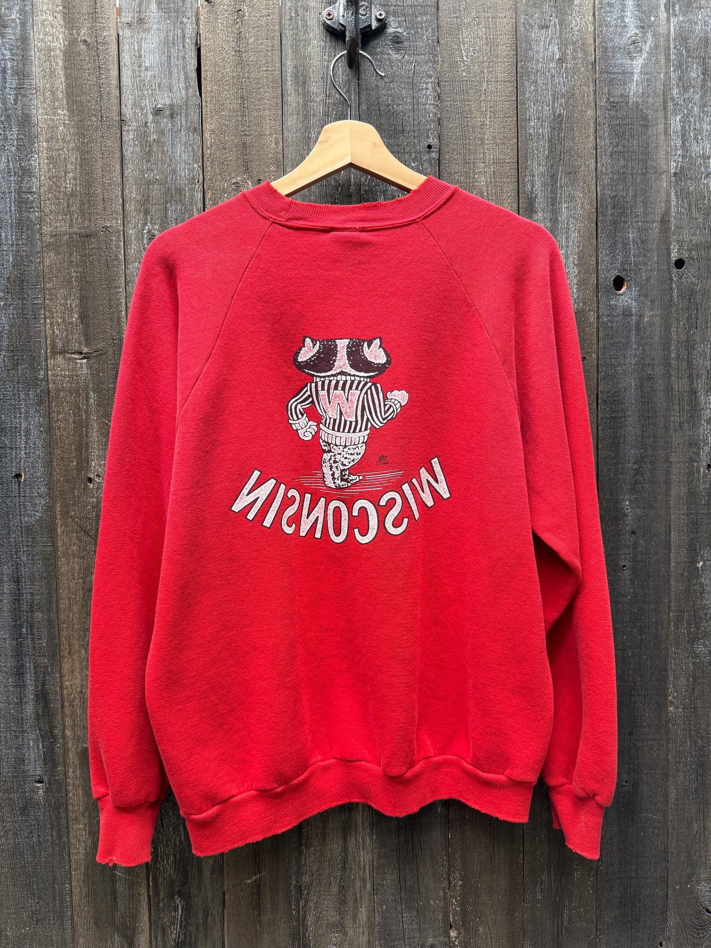 Vintage Wisconsin Sweatshirt -M/L-Customize Your Embroidery Wording