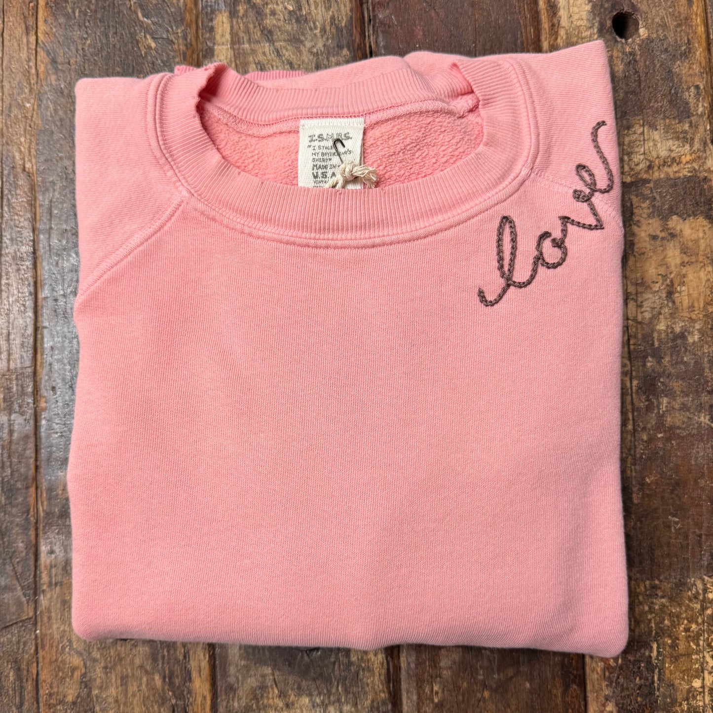 COLOR OF RED SWEATS WITH CUSTOM HAND EMBROIDERY (3 Colors)