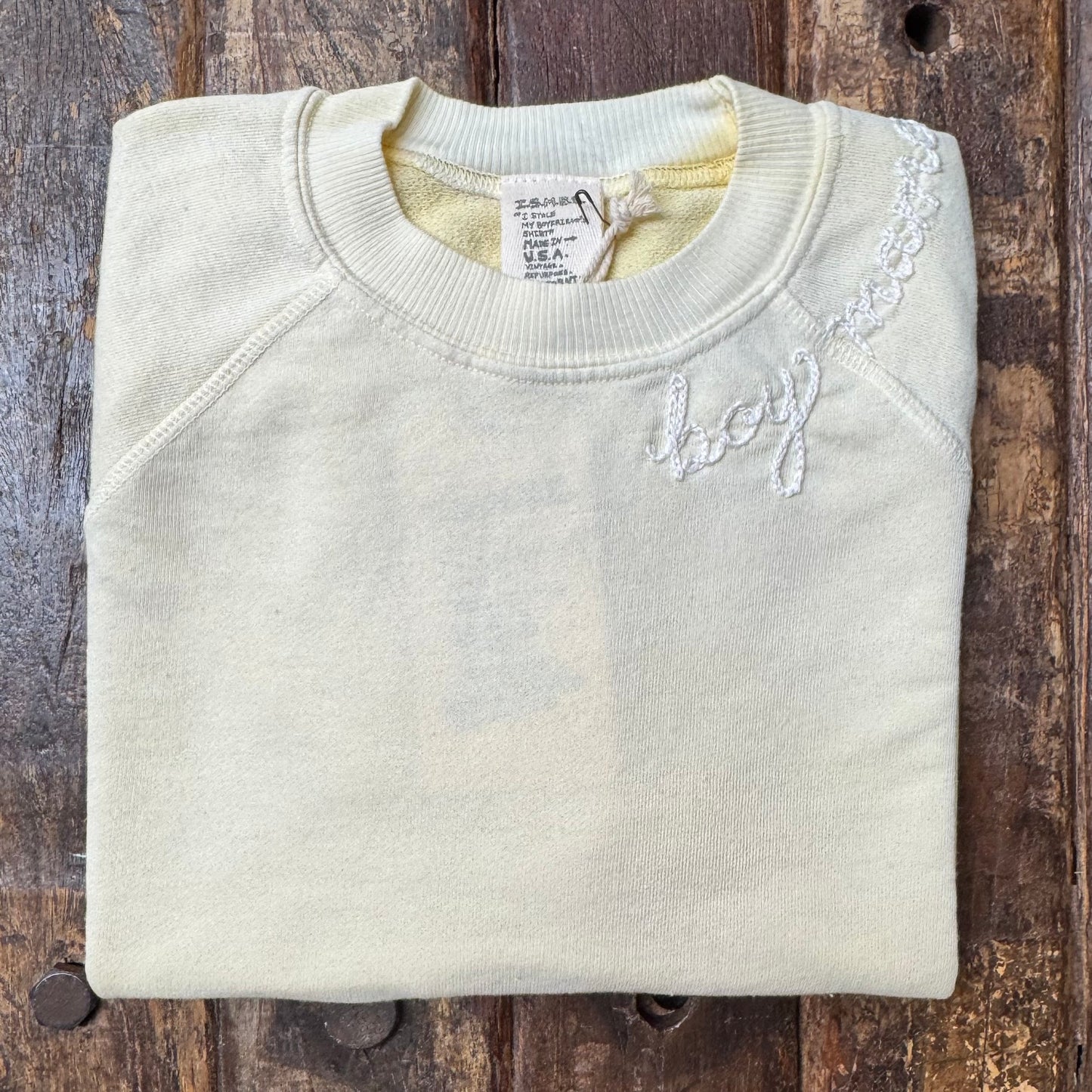 PASTEL SHORTY SWEATS WITH PERSONALIZED HAND EMBROIDERY(4 Colors)