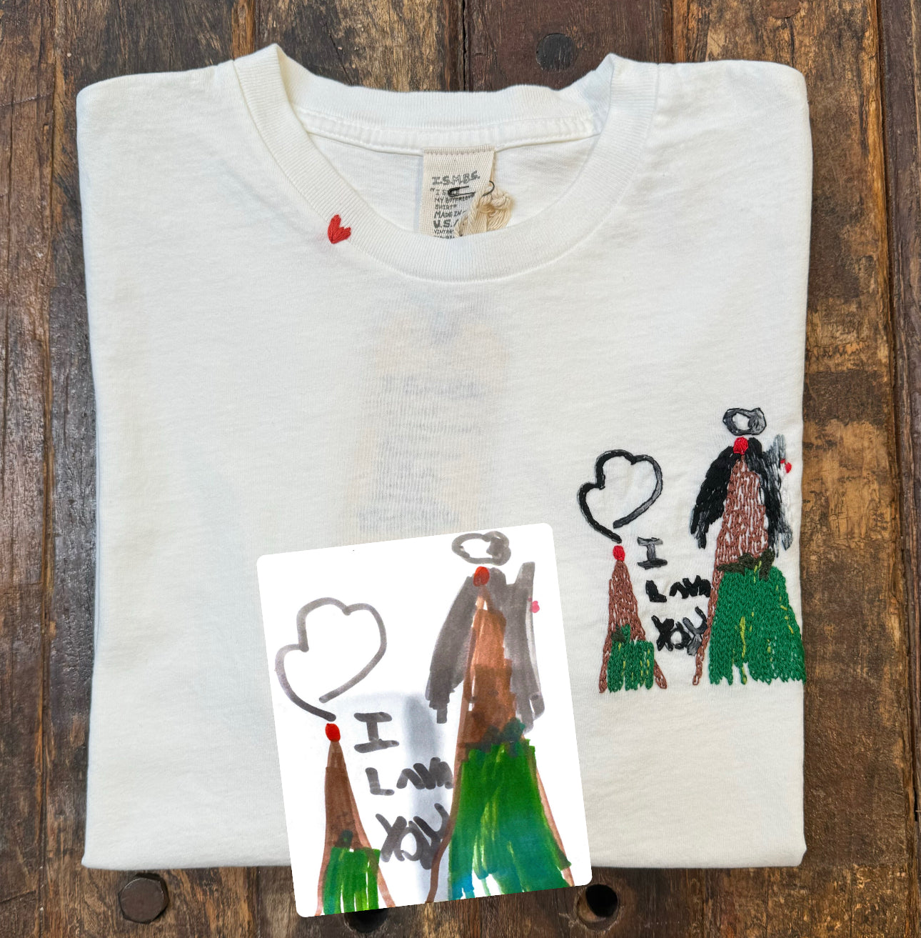 Translate Your Design into Embroidery Unisex Tshirt (Postcard Size 4X6)