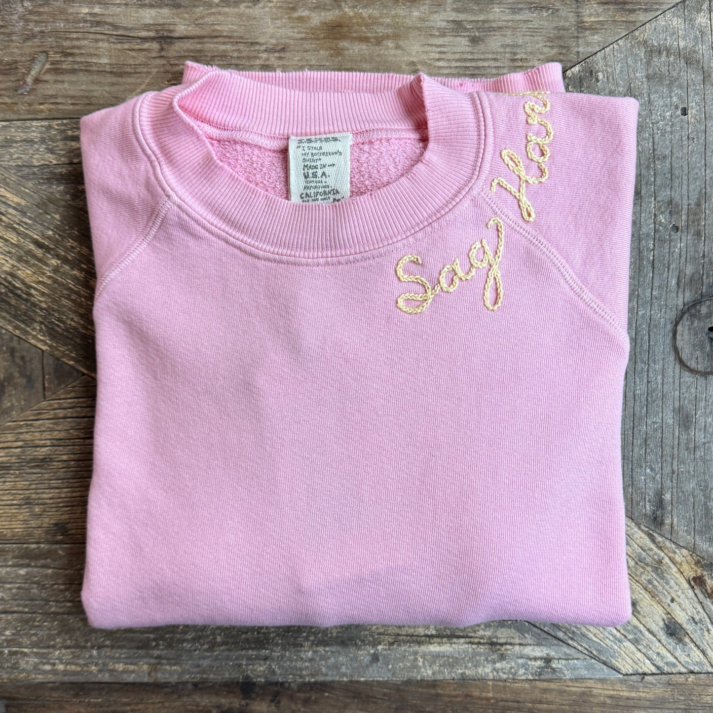 CUT & SEW COLOR WARM COLOR SWEATS WITH CUSTOM HAND EMBROIDERY (11 Colors)