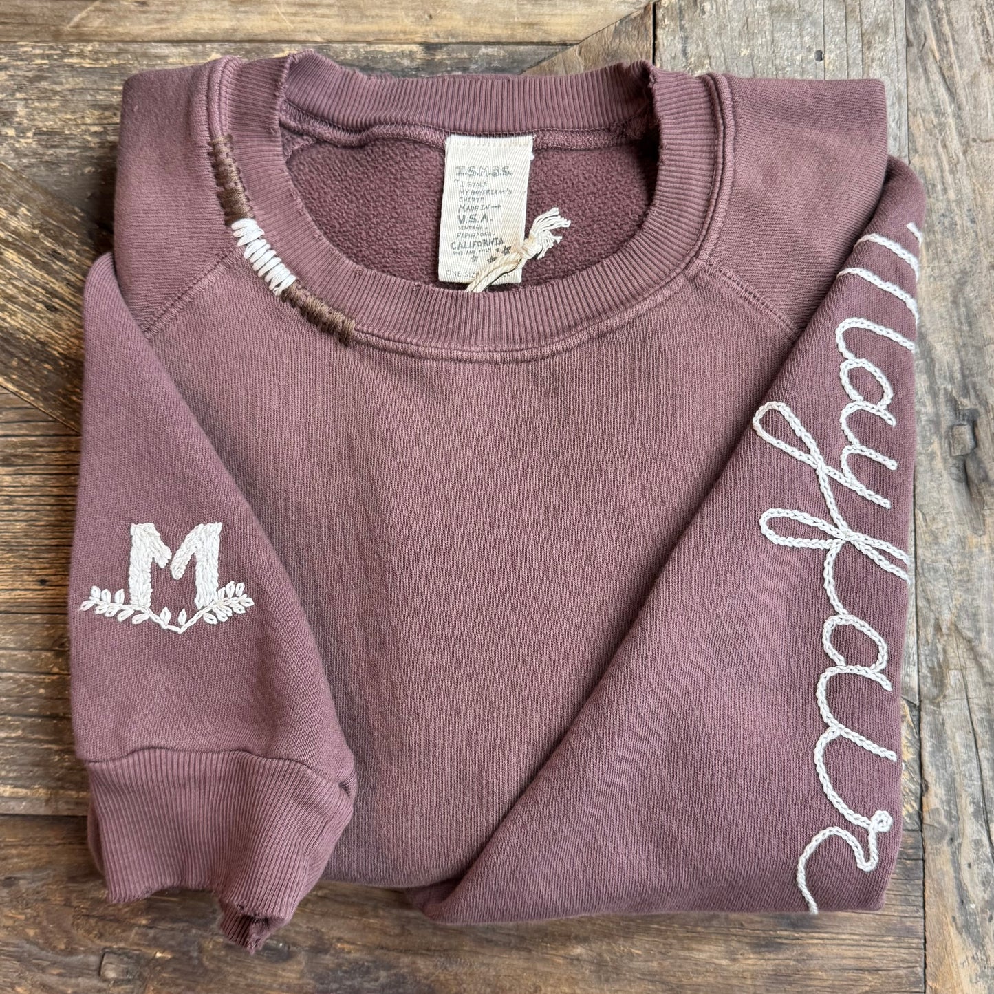 SPORTS TEAM HAND CUSTOM EMBROIDERY ON SLEEVE(20Colors)