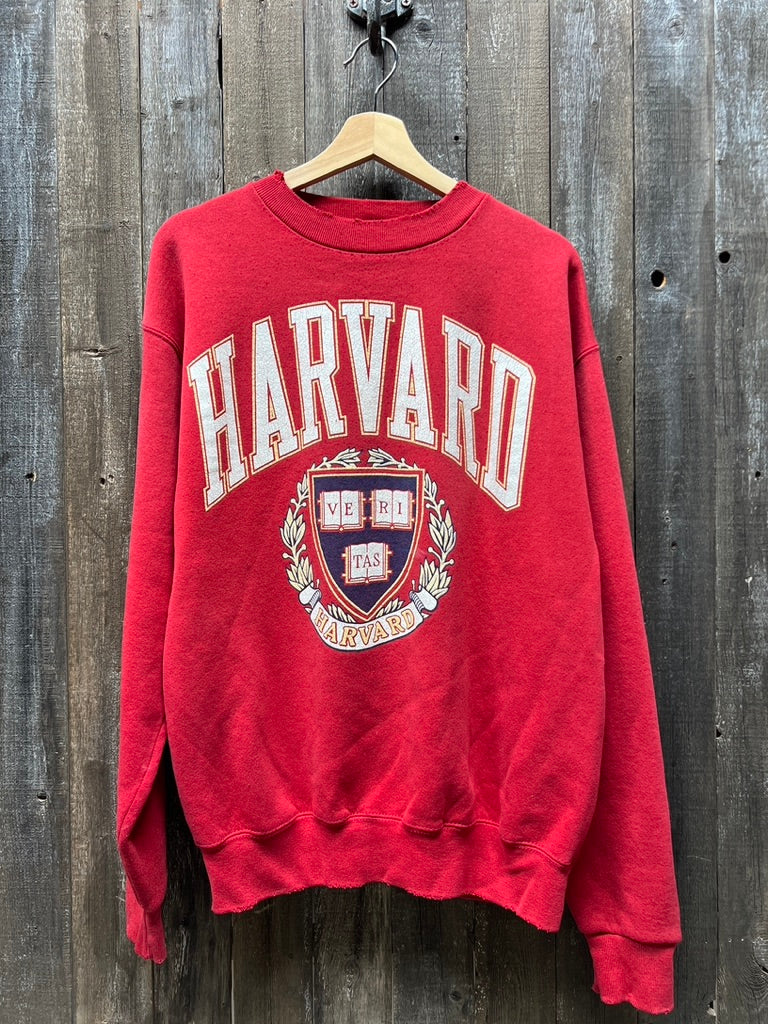 Vintage Harvard Sweatshirt -L-Customize Your Embroidery Wording