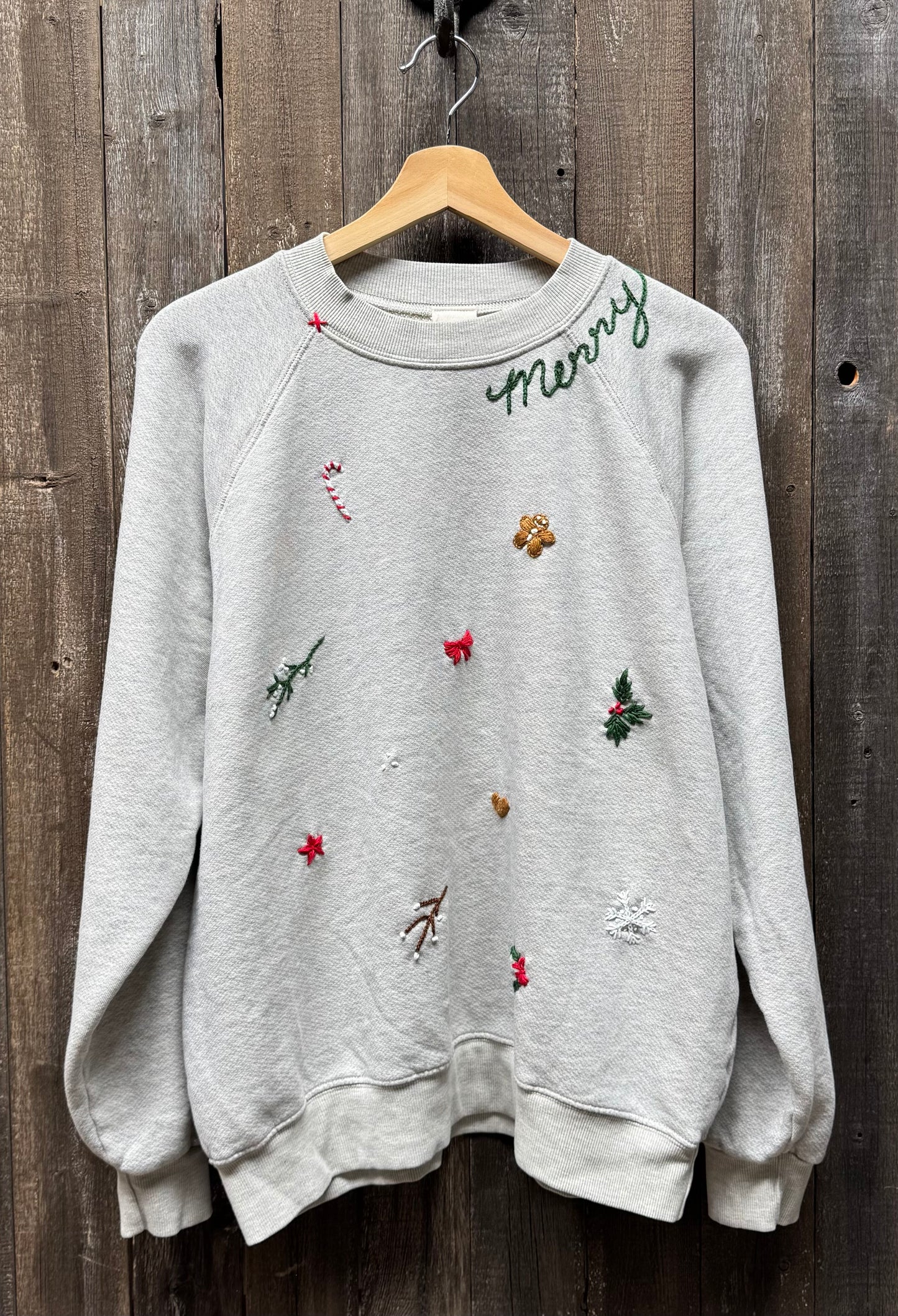 ALLOVER CHRISTMAS LOGO SWEATS -Customize Your Embroidery Wording (7 Colors)