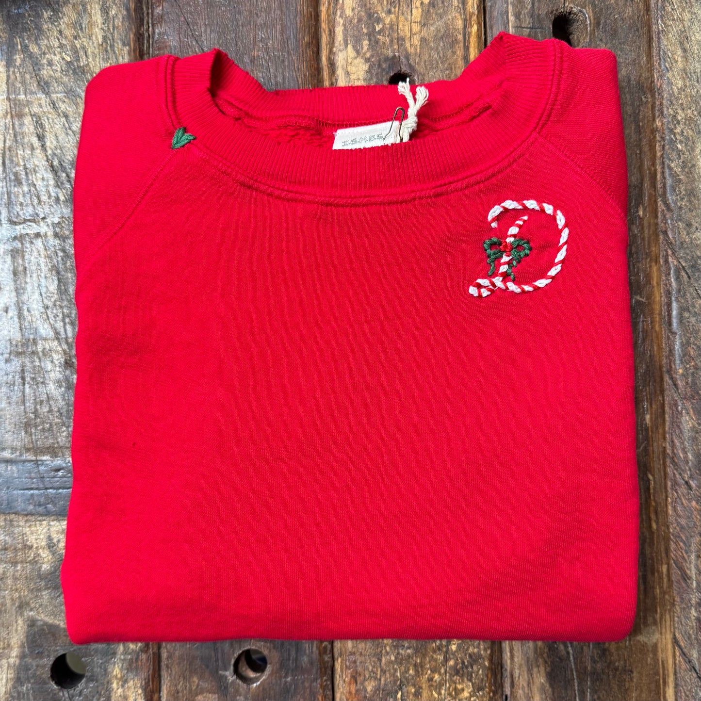 Candy Cane Monogram(Choose Your Alphabet) Sweatshirt