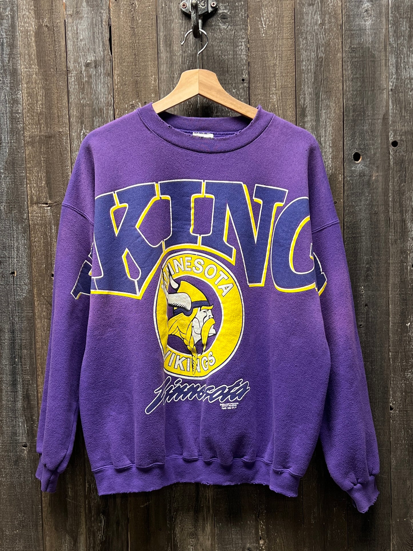 Vintage Minnesota Vikings Sweatshirt -OS-Customize Your Embroidery Wording