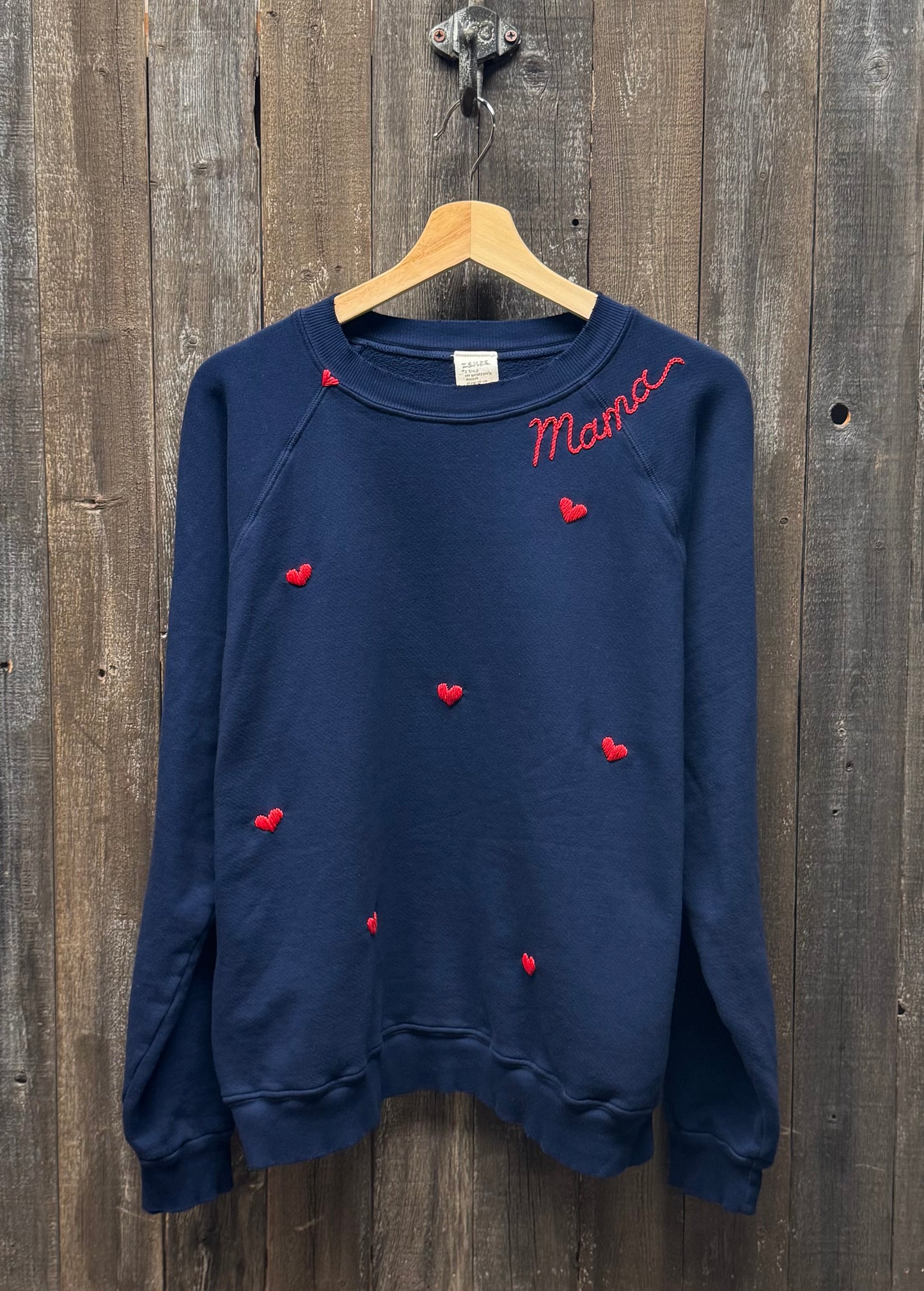 All My Heart Sweatshirt WITH PERSONALIZED HAND EMBROIDERY(14 Colors)