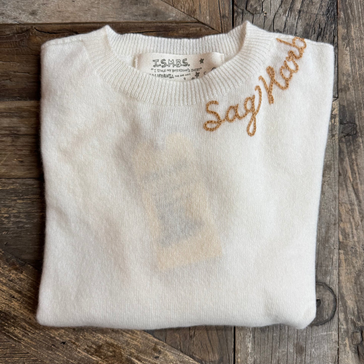 100% Cashmere Sweater - Customize Your Embroidery Wording(12 Colors)