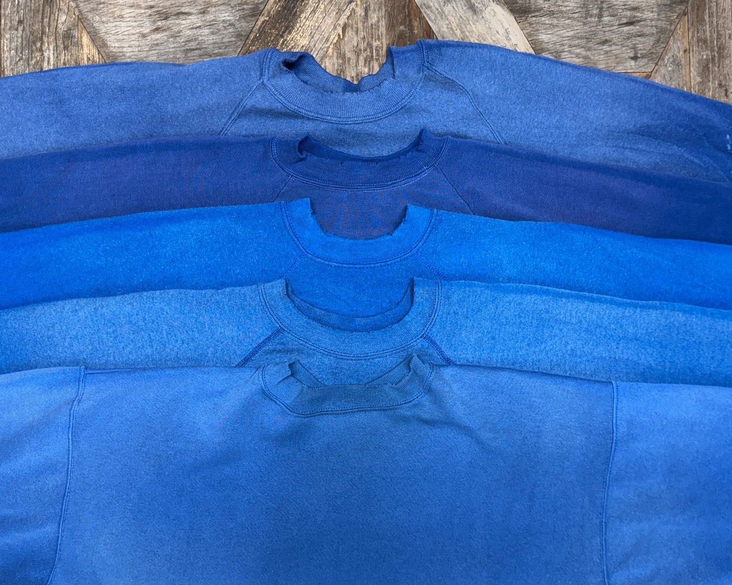 VINTAGE SWEATS BLUE WITH CUSTOM HAND EMBROIDERY