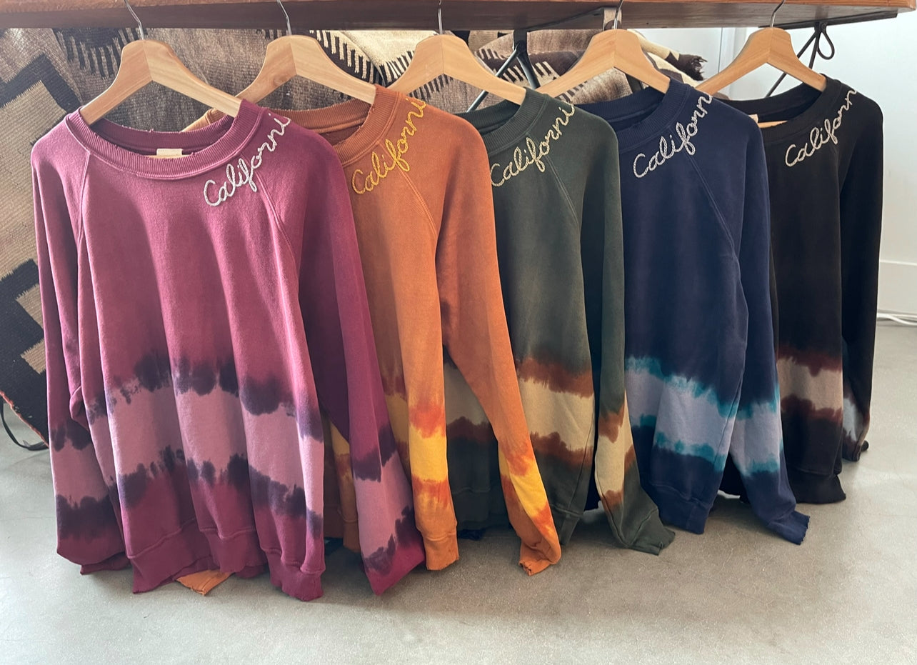 GEMSTONE SWEATSHIRT WITH PERSONALIZED HAND EMBROIDERY(5Colors)