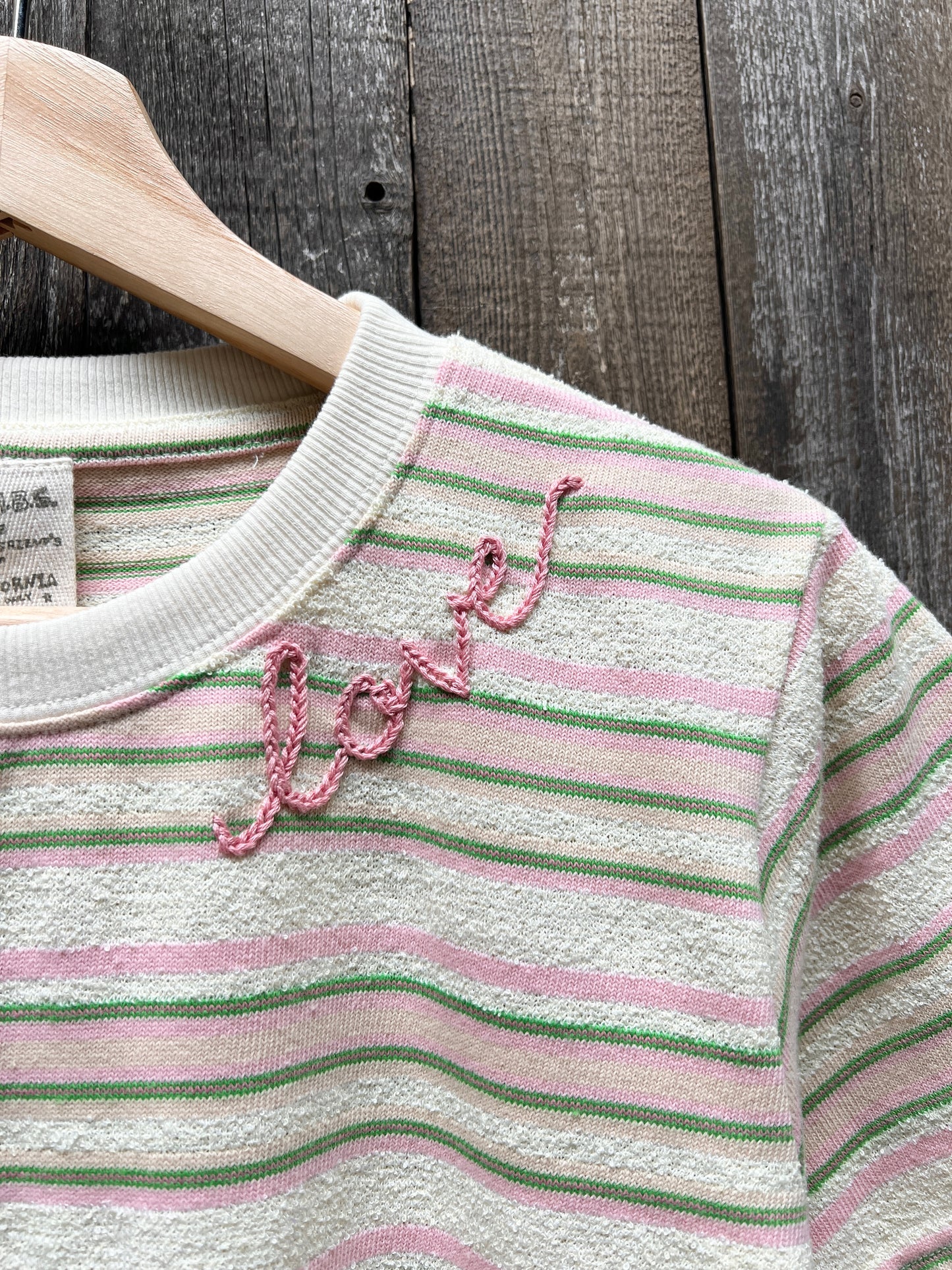 TERRY TEE -CUSTOM HAND EMBROIDERY(4 Colors)