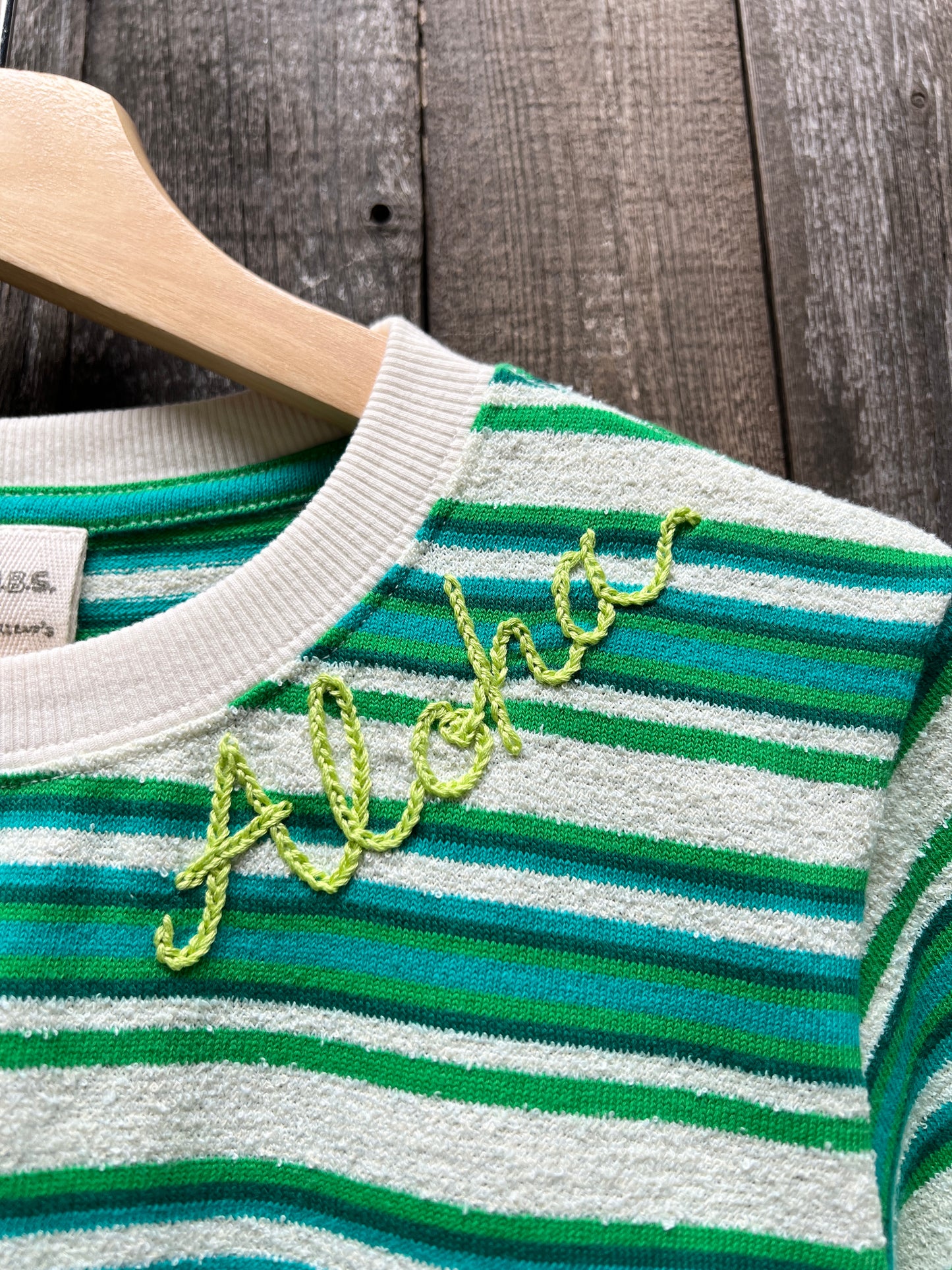 TERRY TEE -CUSTOM HAND EMBROIDERY(4 Colors)