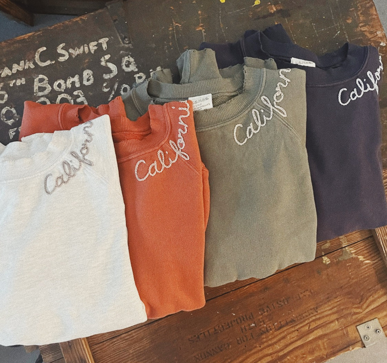 Fall Sweatshirt WITH CUSTOM HAND EMBROIDERY -8Colors
