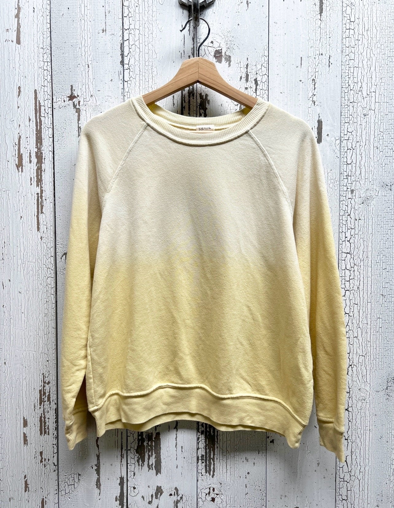 Pastel Smiley Face or Peace Symbol Sweatshirt-Yellow