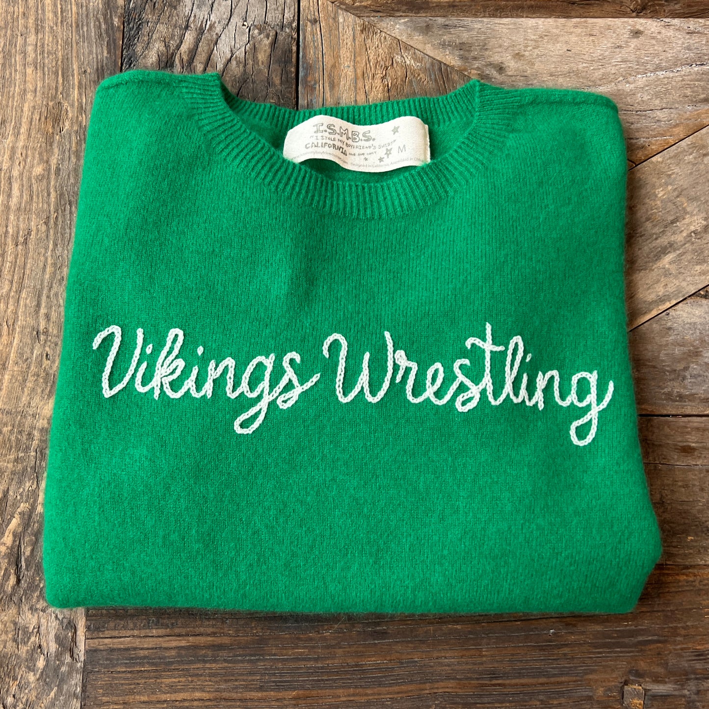 100% Cashmere Sweater - Customize Your Embroidery Wording(12 Colors)