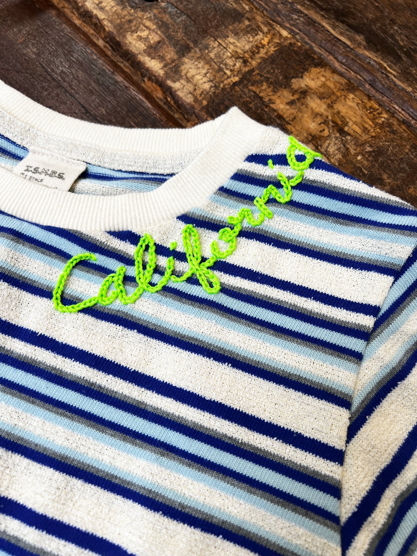 TERRY TEE -CUSTOM HAND EMBROIDERY(4 Colors)