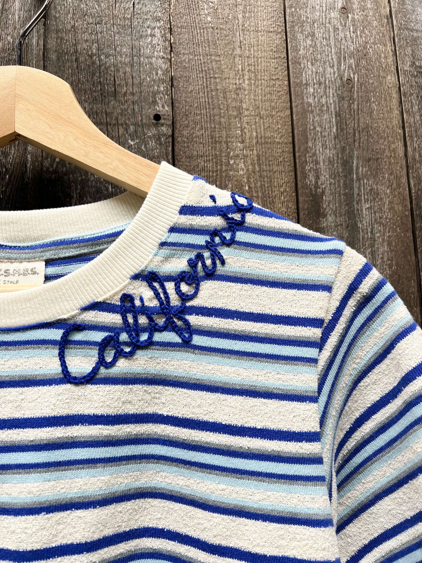 TERRY TEE -CUSTOM HAND EMBROIDERY(4 Colors)