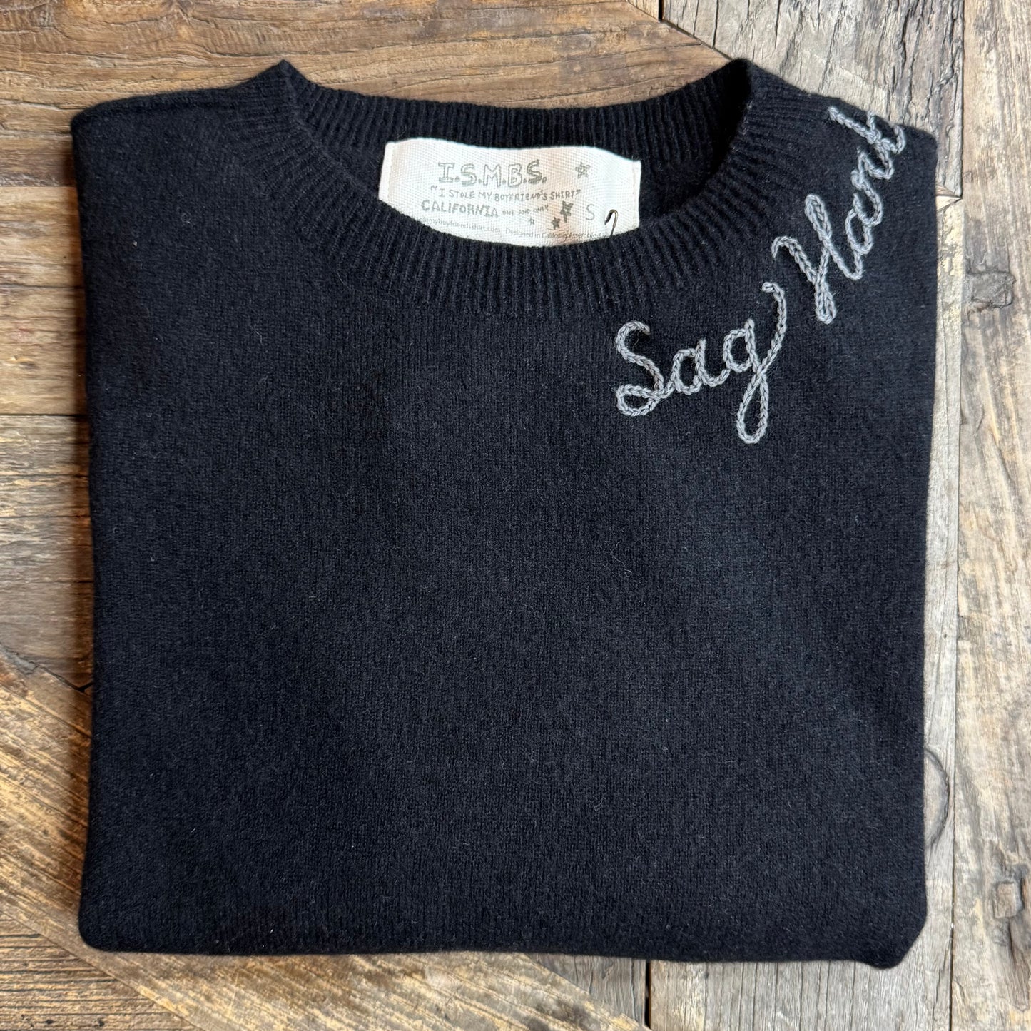 100% Cashmere Sweater - Customize Your Embroidery Wording(12 Colors)