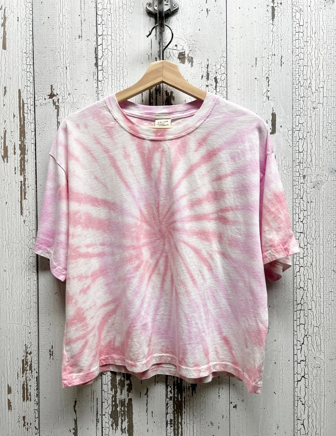 TIE DYE S/S TEE WITH CUSTOM HAND EMBROIDERY(4 Colors)