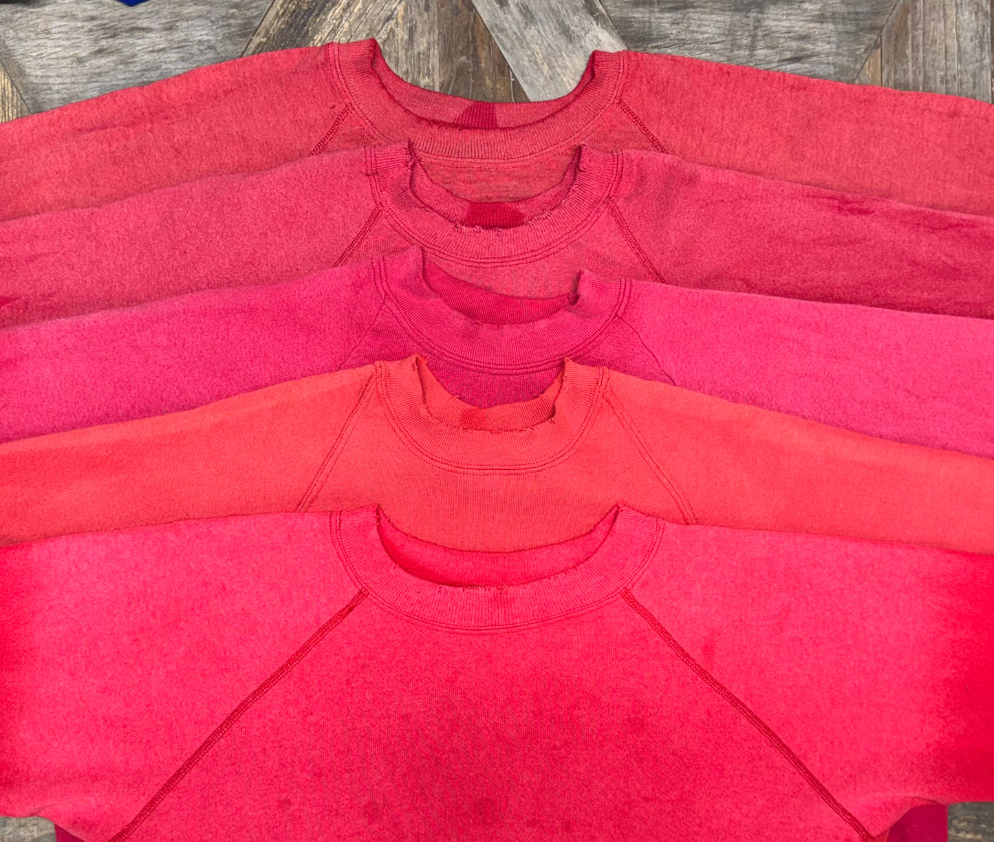VINTAGE SWEATS RED WITH CUSTOM HAND EMBROIDERY