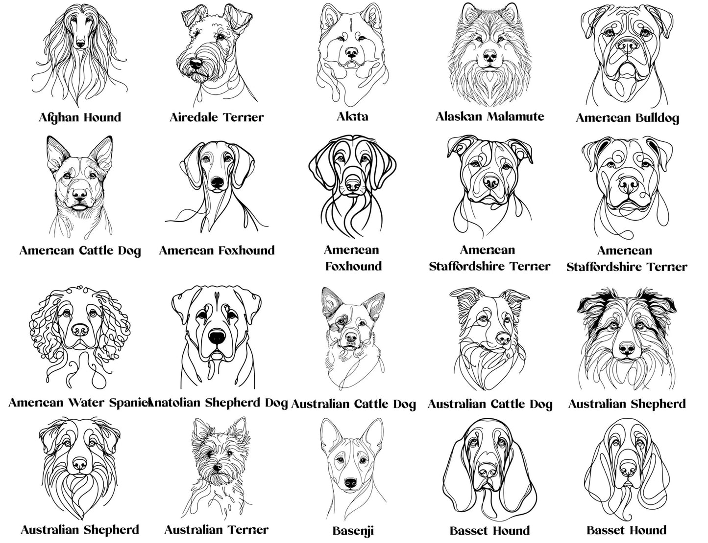 Translate Your Dog Breed into Line Drawing Embroidery Sweatshirt (11 Colors)