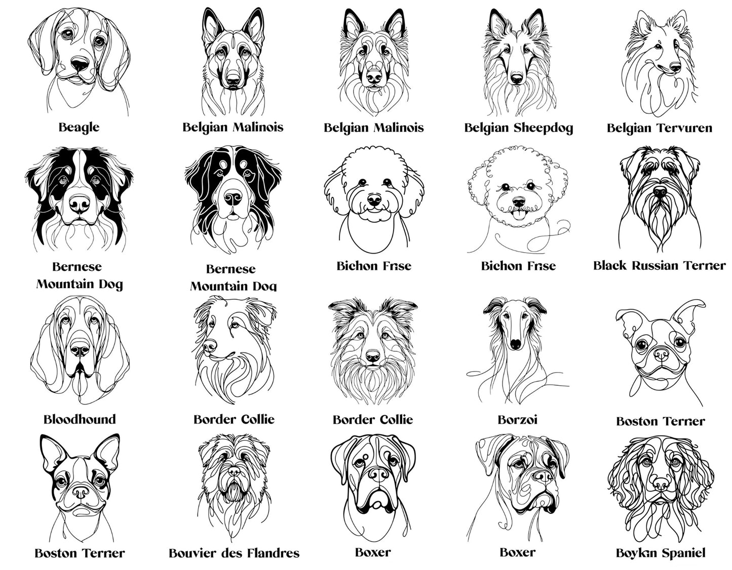 Translate Your Dog Breed into Line Drawing Embroidery Sweatshirt (11 Colors)