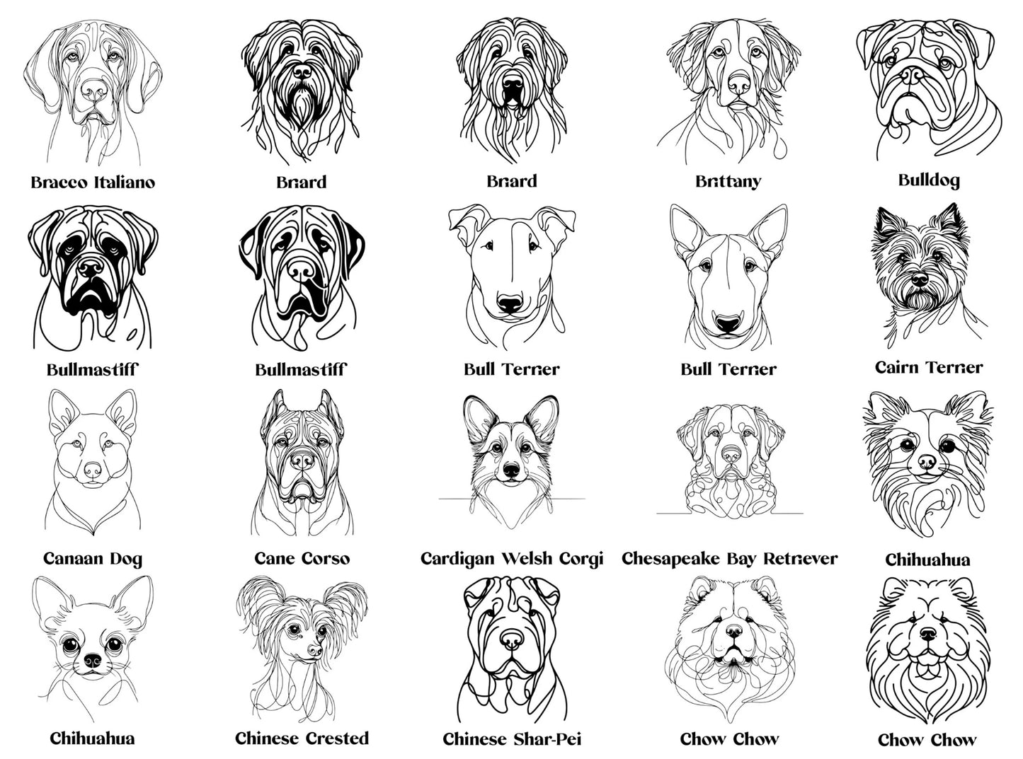 Translate Your Dog Breed into Line Drawing Embroidery Sweatshirt (11 Colors)